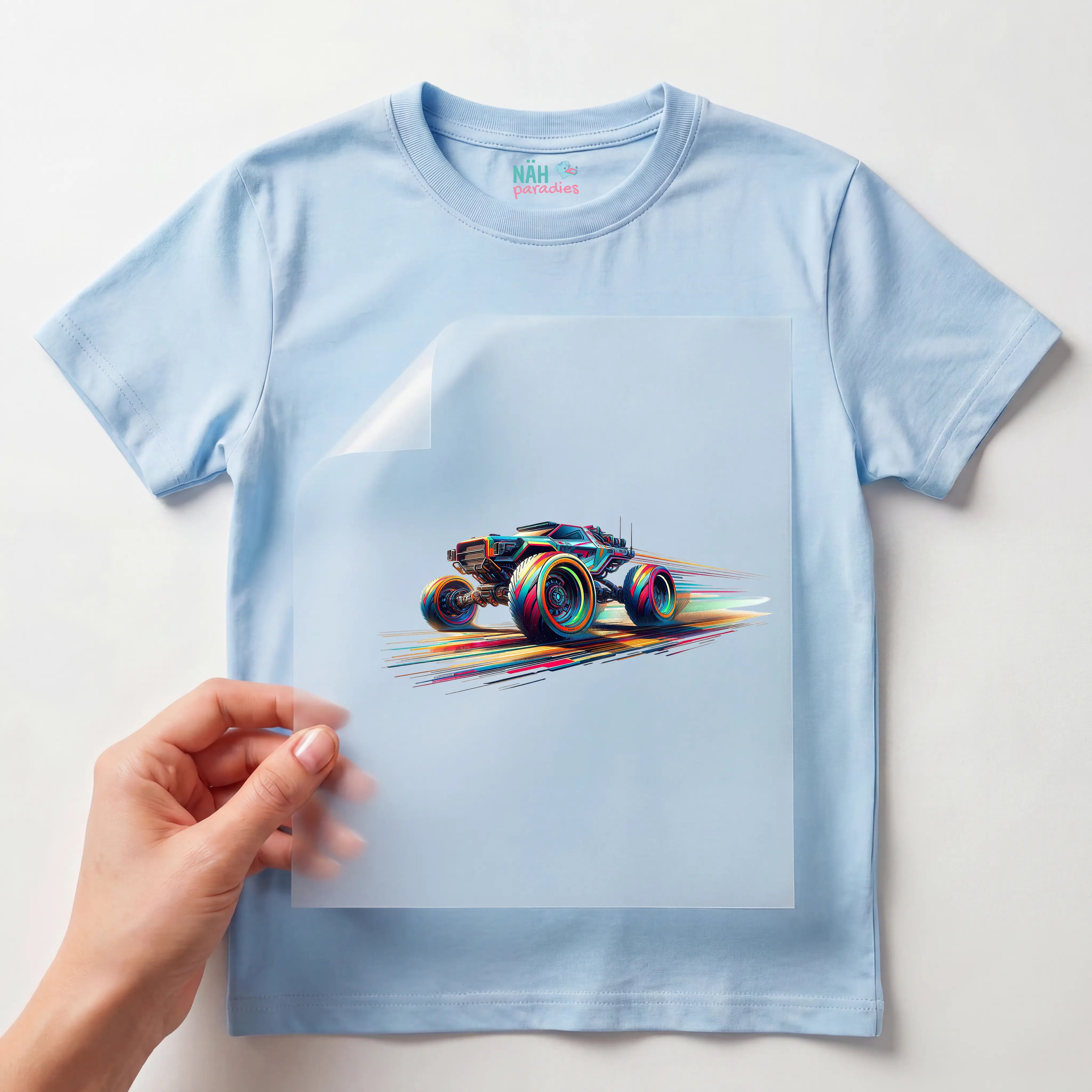 Bügelbild Rainbow Racer Truck