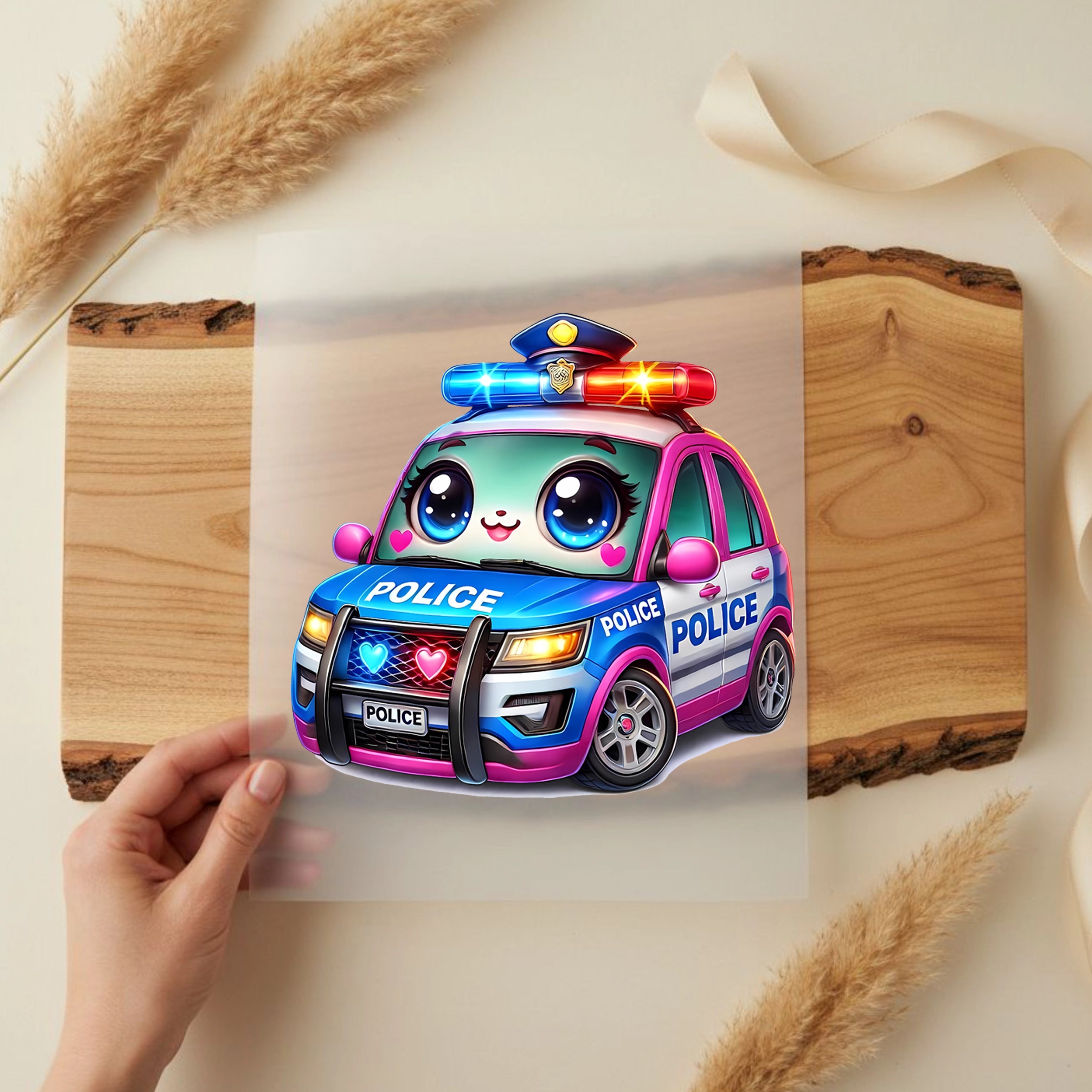 Bügelbild Polizei Streifenstar