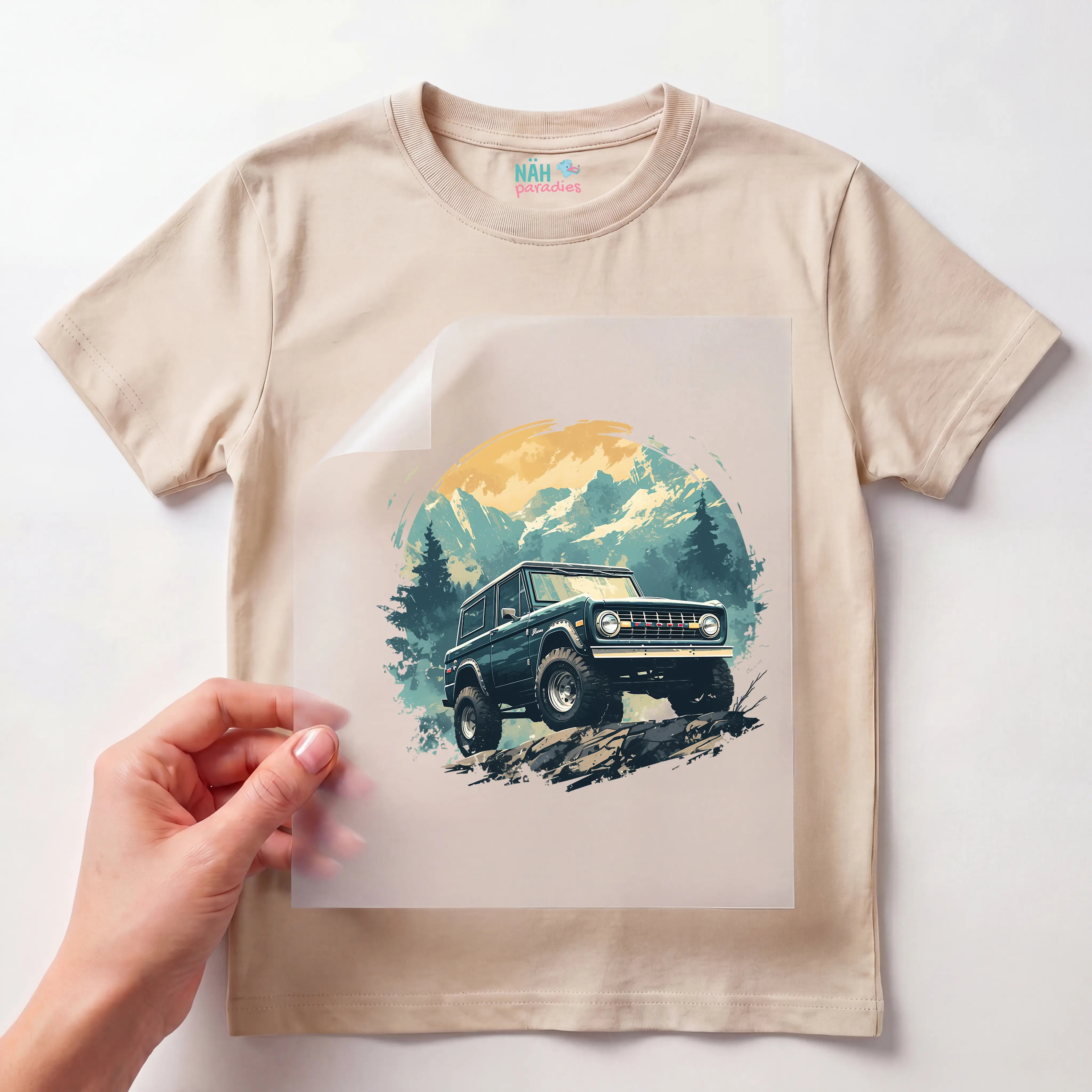 Bügelbild Retro Jeep