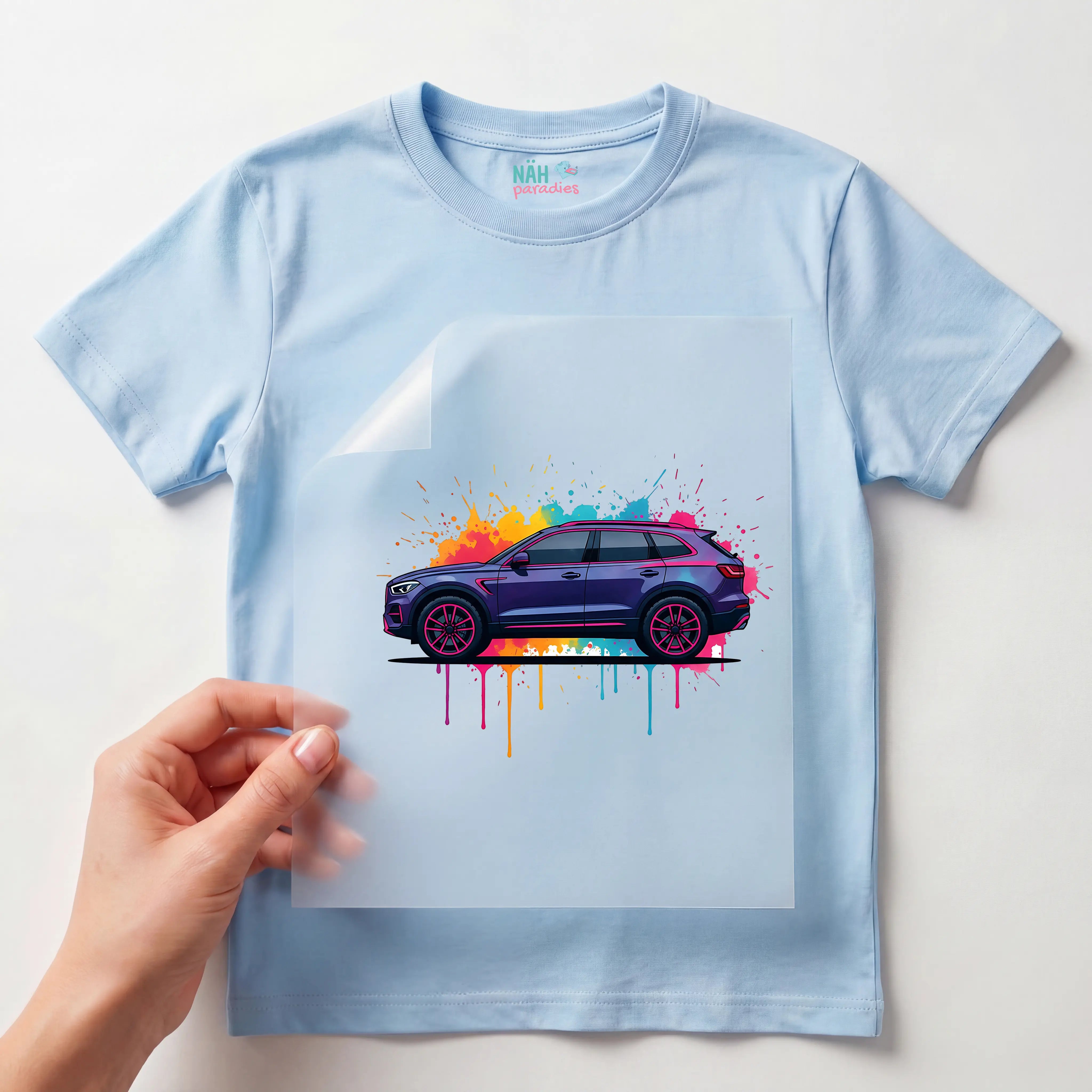 Bügelbild Splash Auto