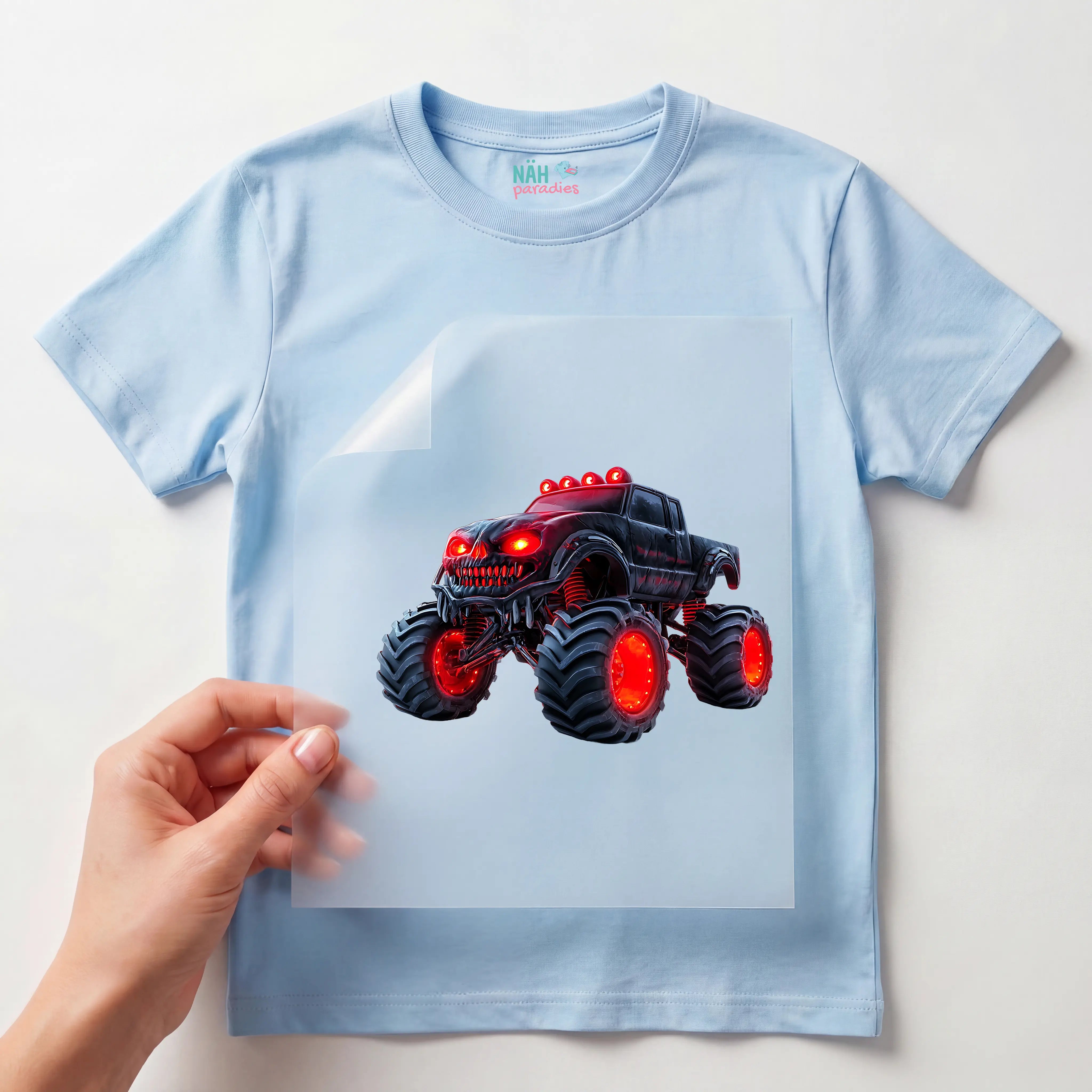 Bügelbild Monstertruck Skullride