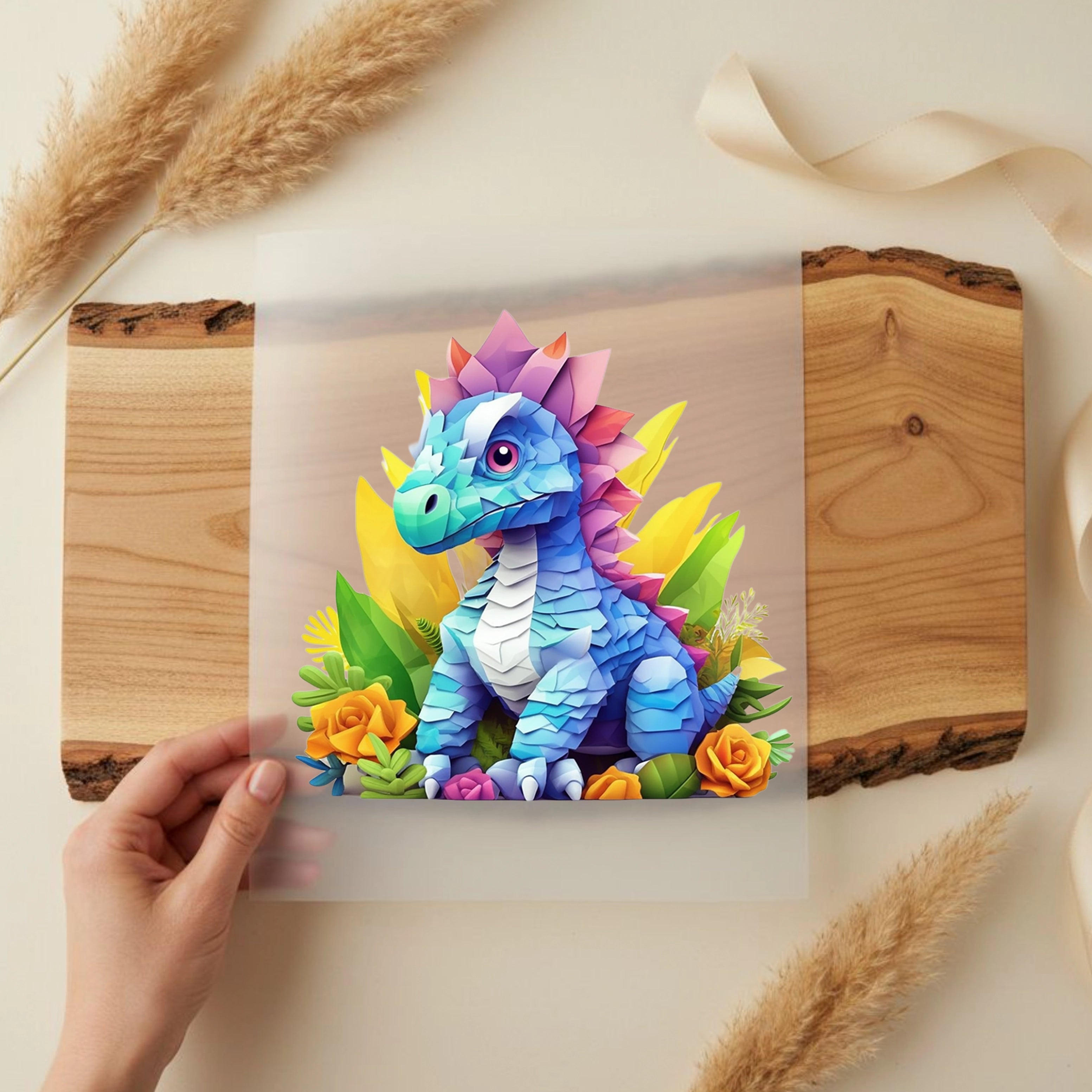 Bügelbild Dino Aerion Mosaik