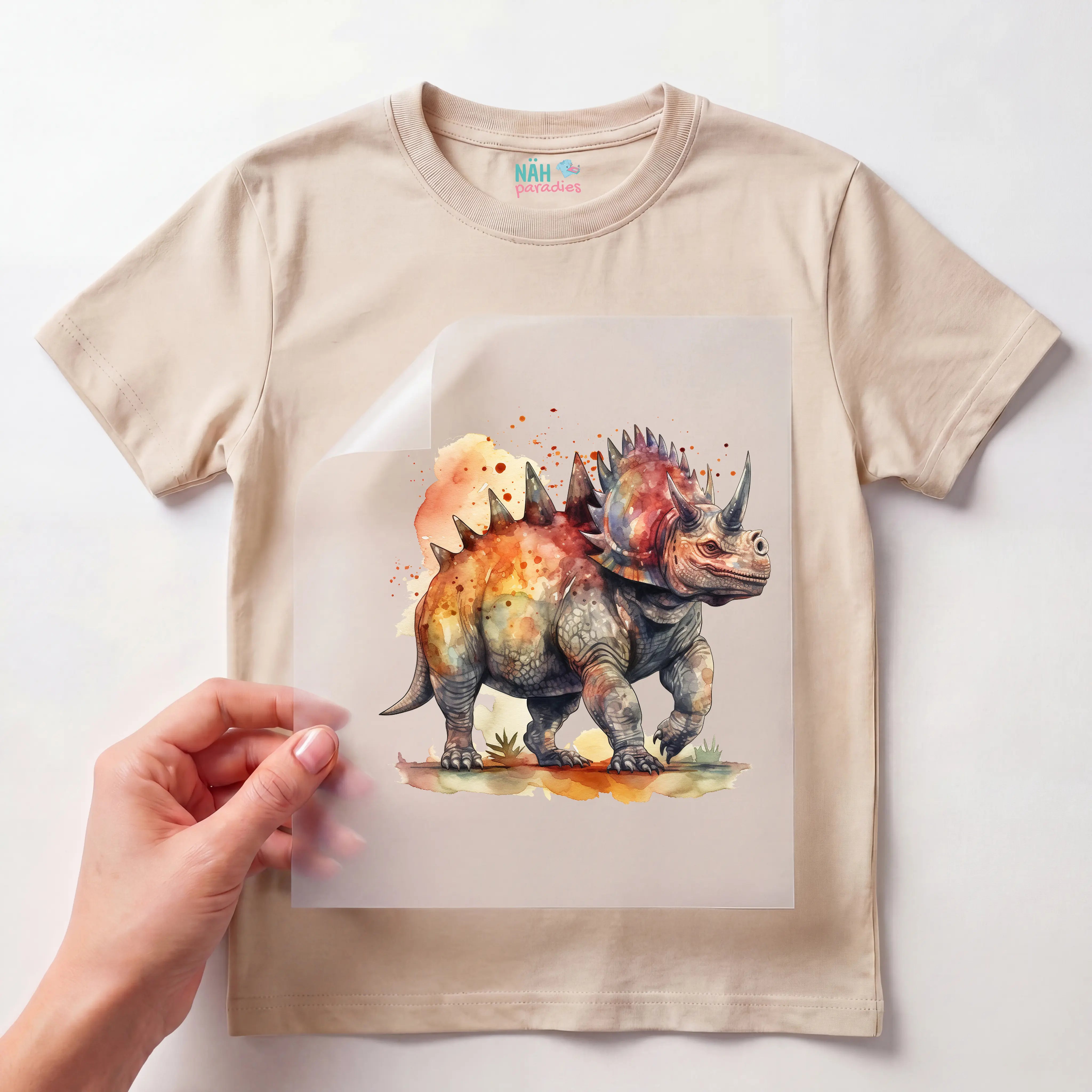 Bügelbild Triceratops Dinosaurier