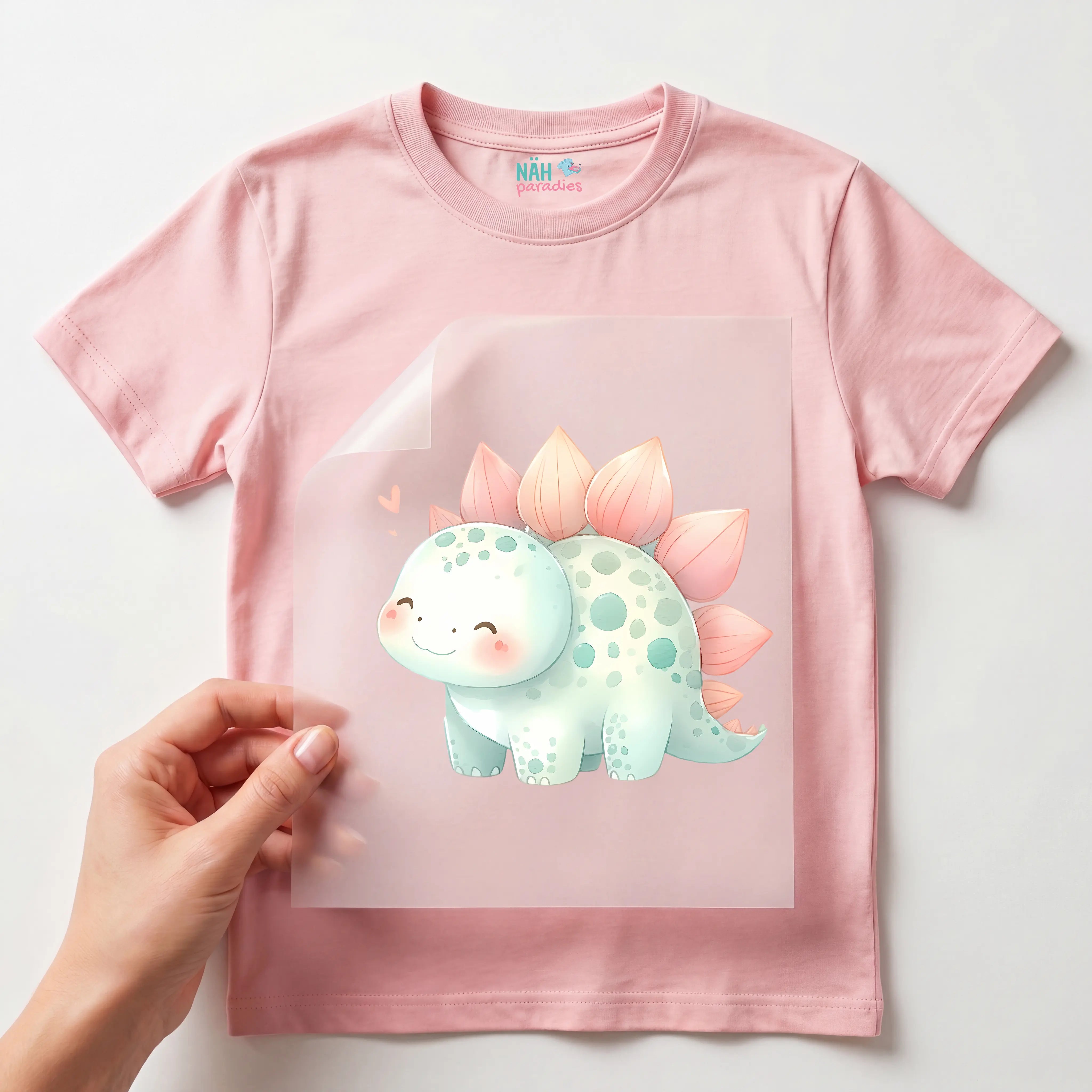 Bügelbild Dino Blütenstegosaurus