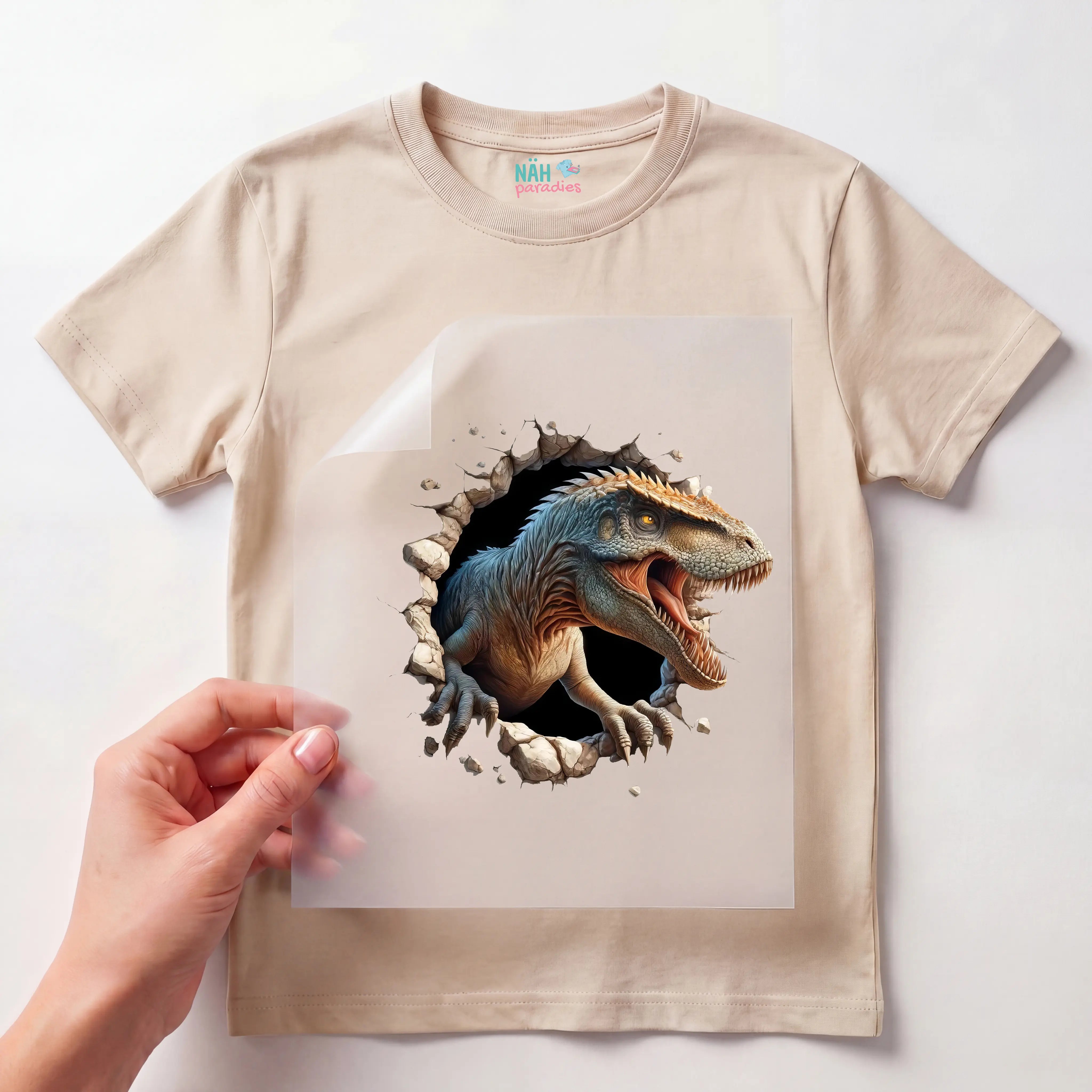 Bügelbild Dino Steinbrecher T-Rex