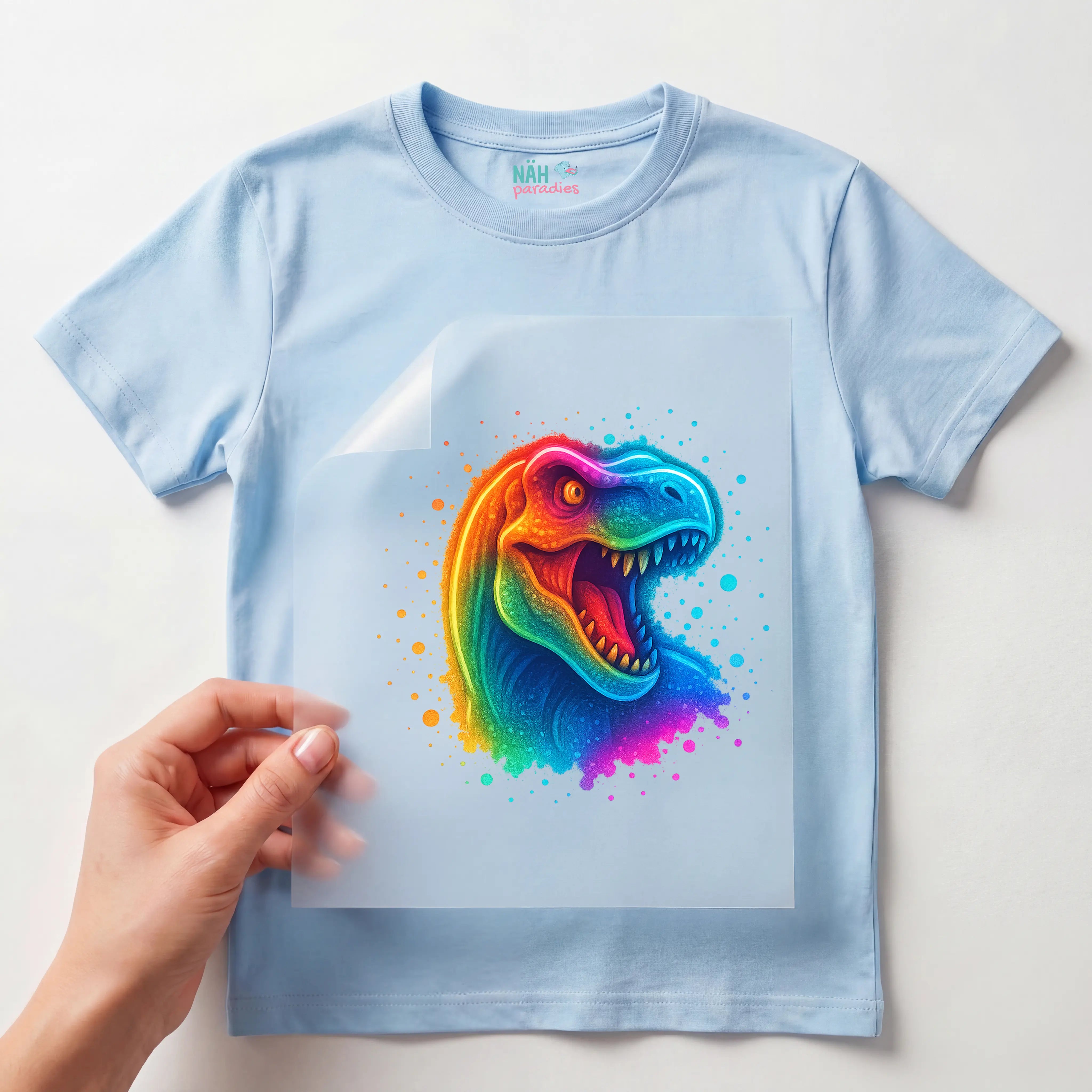 Bügelbild Dino Rainbow Roar T-Rex