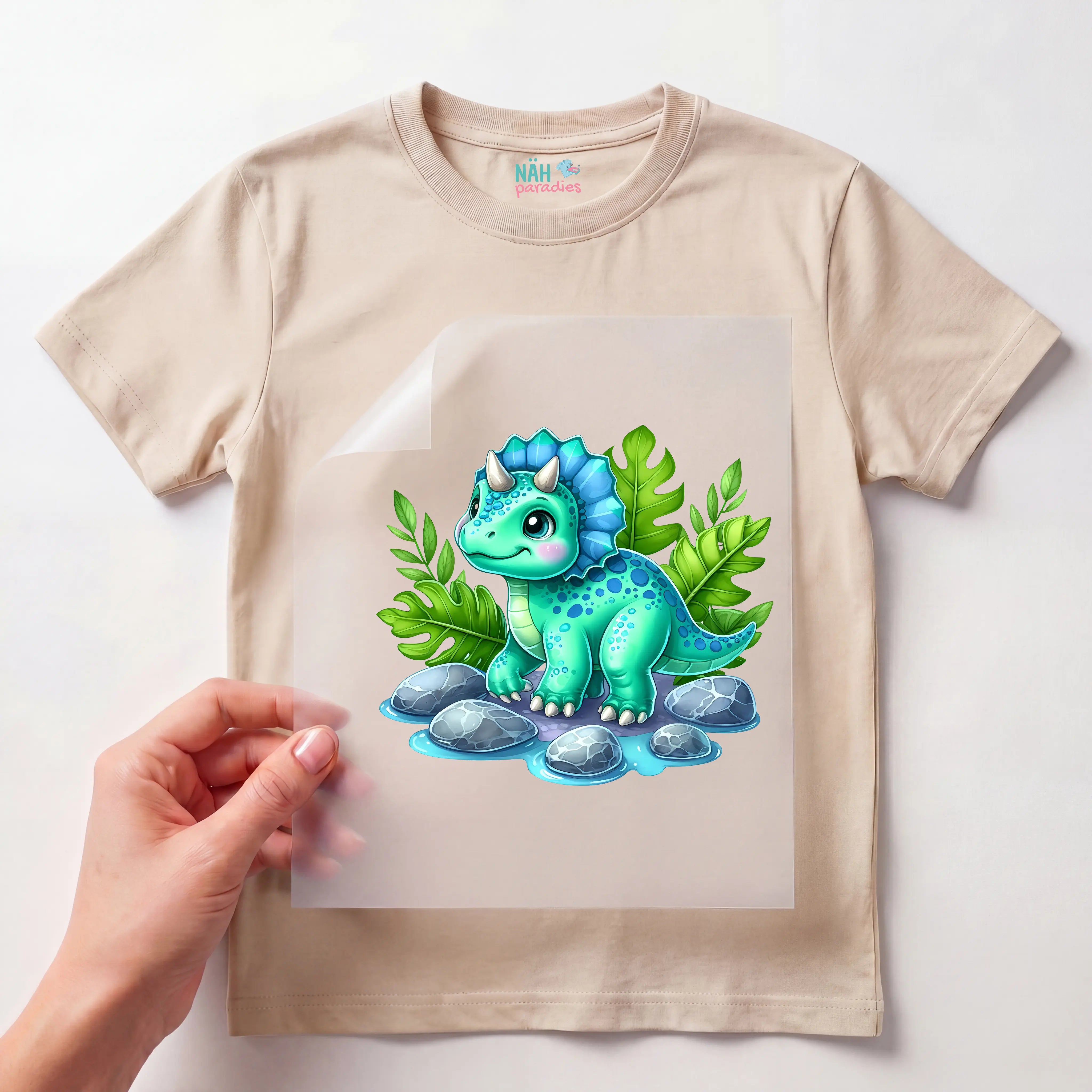 Bügelbild Dino Naturentdecker