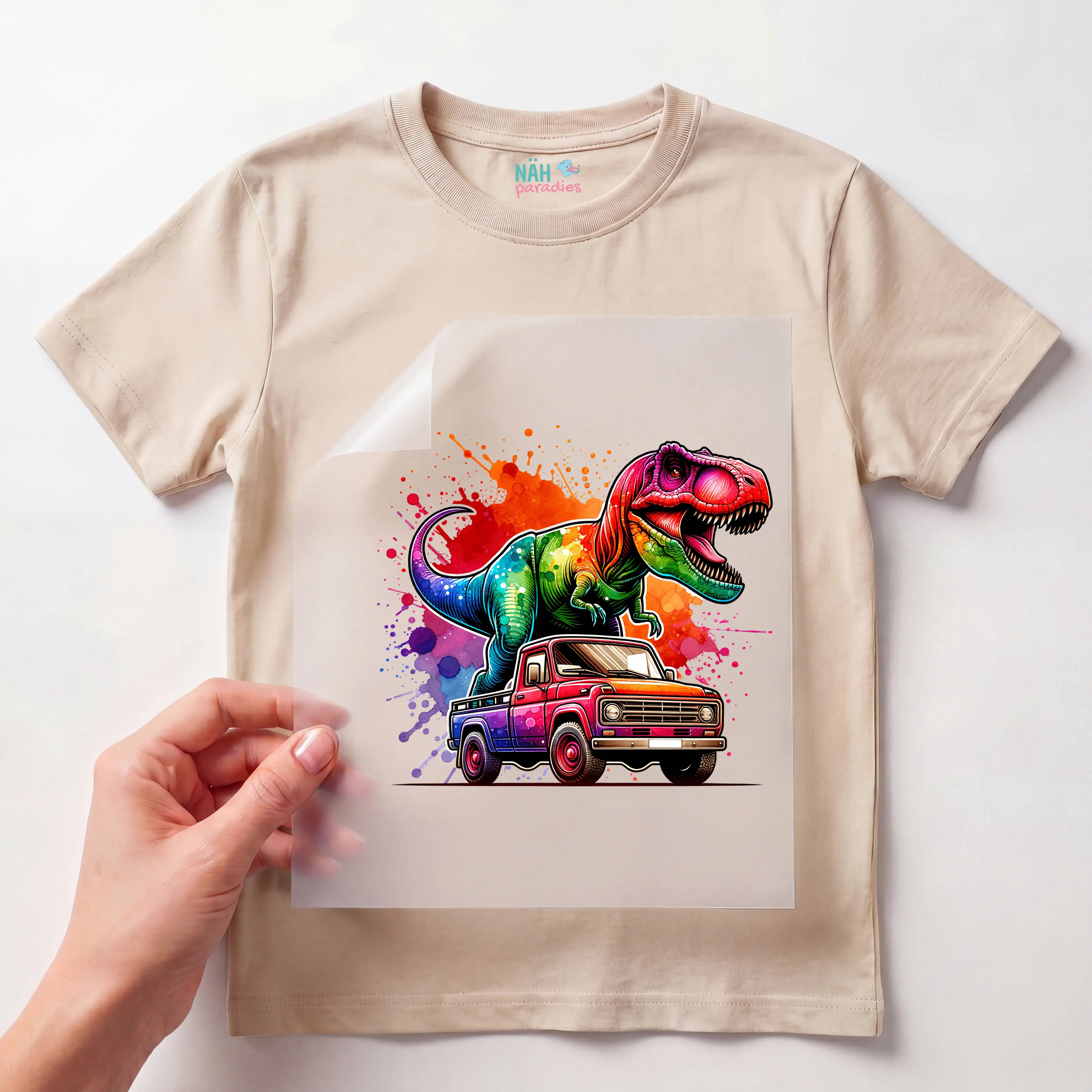 Bügelbild Dino T-Rex Autosplash