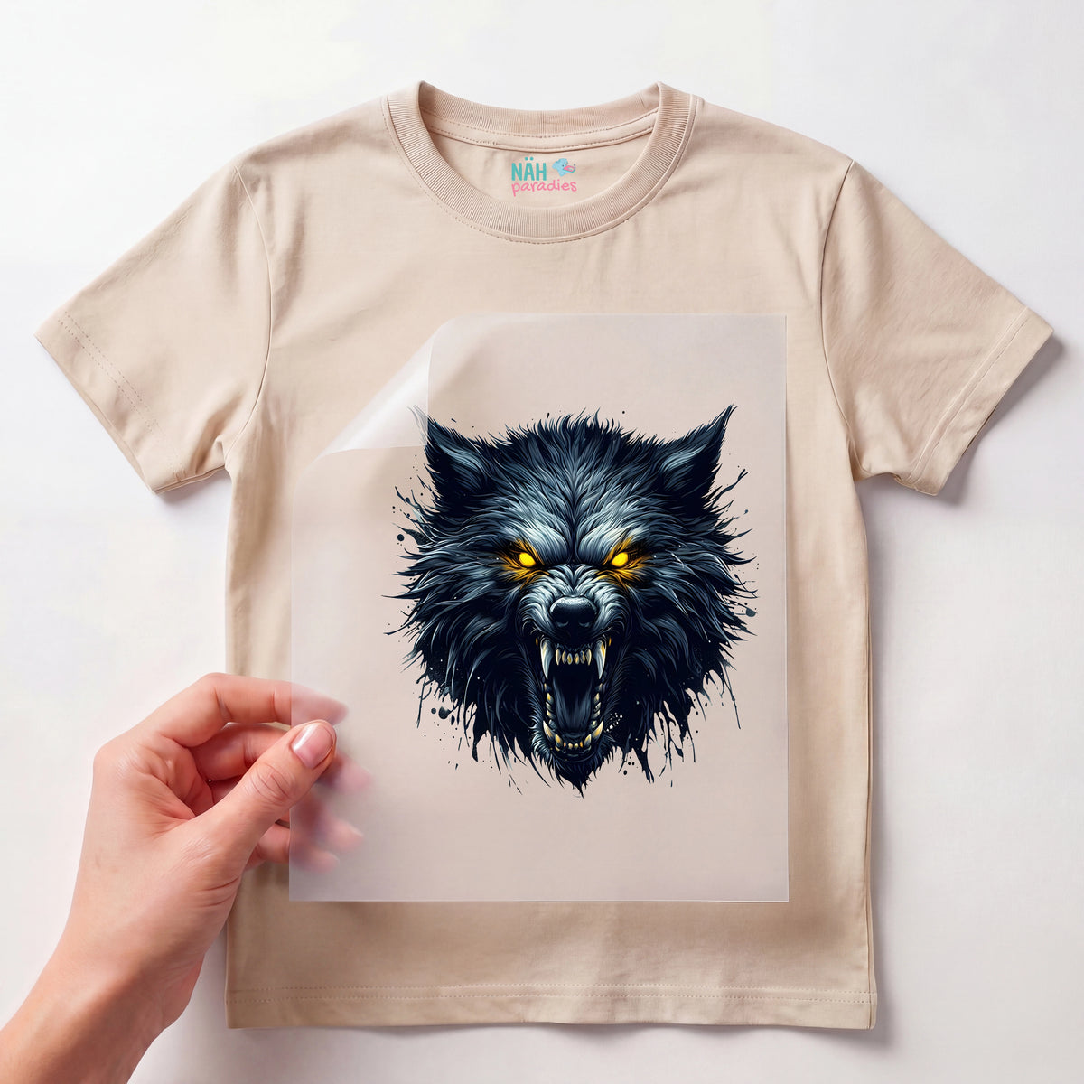 Bügelbild Flammenblick Werwolf
