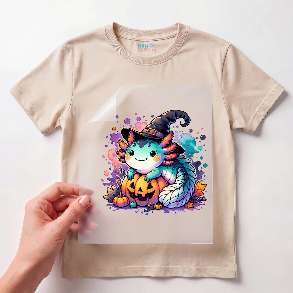 Bügelbild Kürbisfreundchen Axolotl