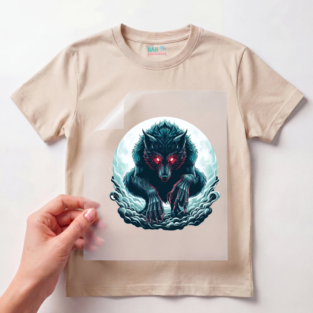 Bügelbild Rotblick Werwolf