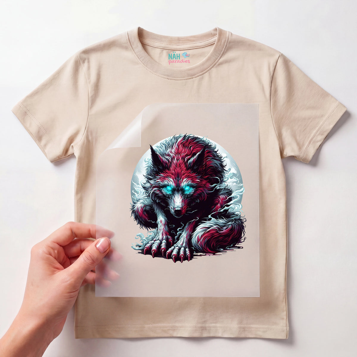 Bügelbild Rotfluch Werwolf