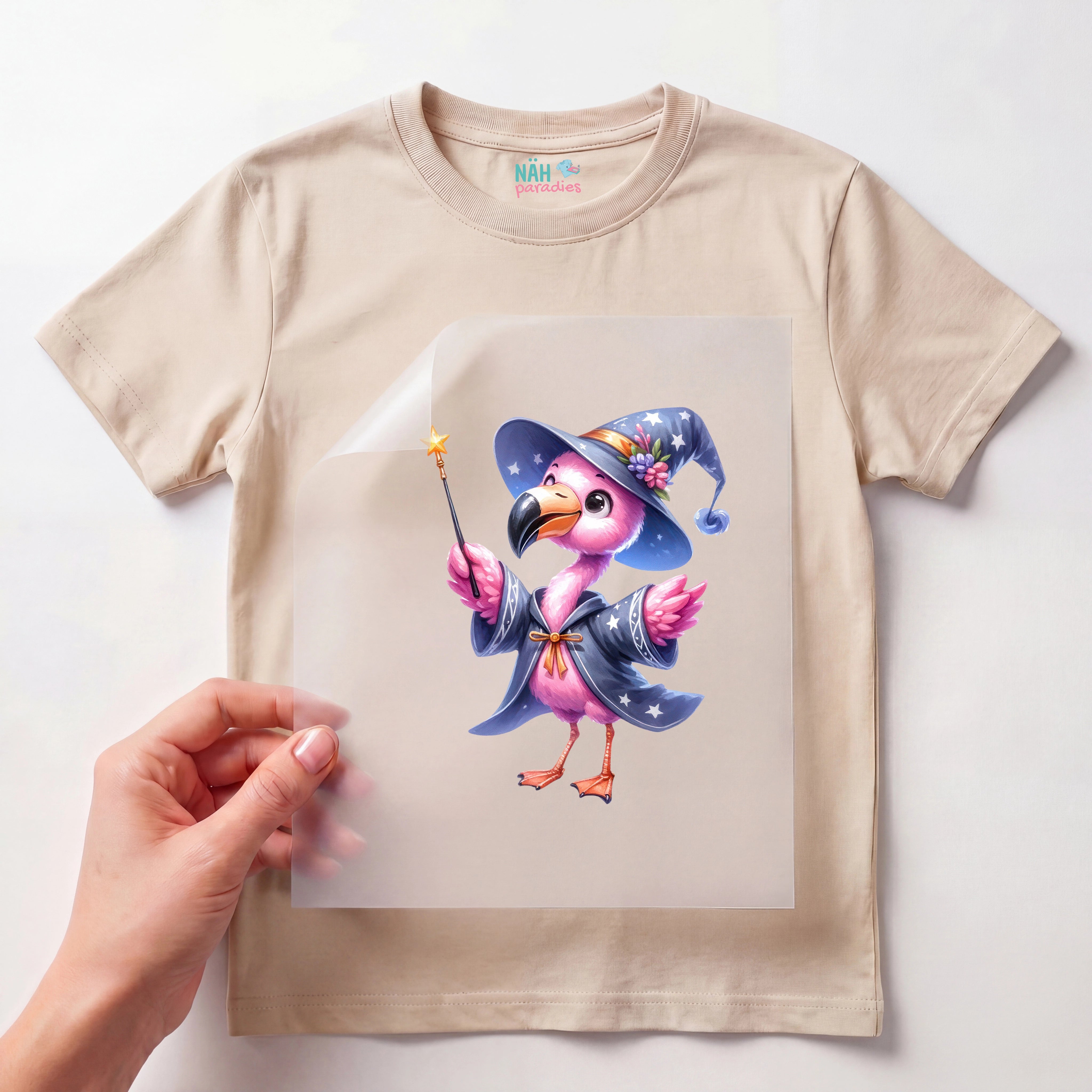 Bügelbild Flamingo Zauberer