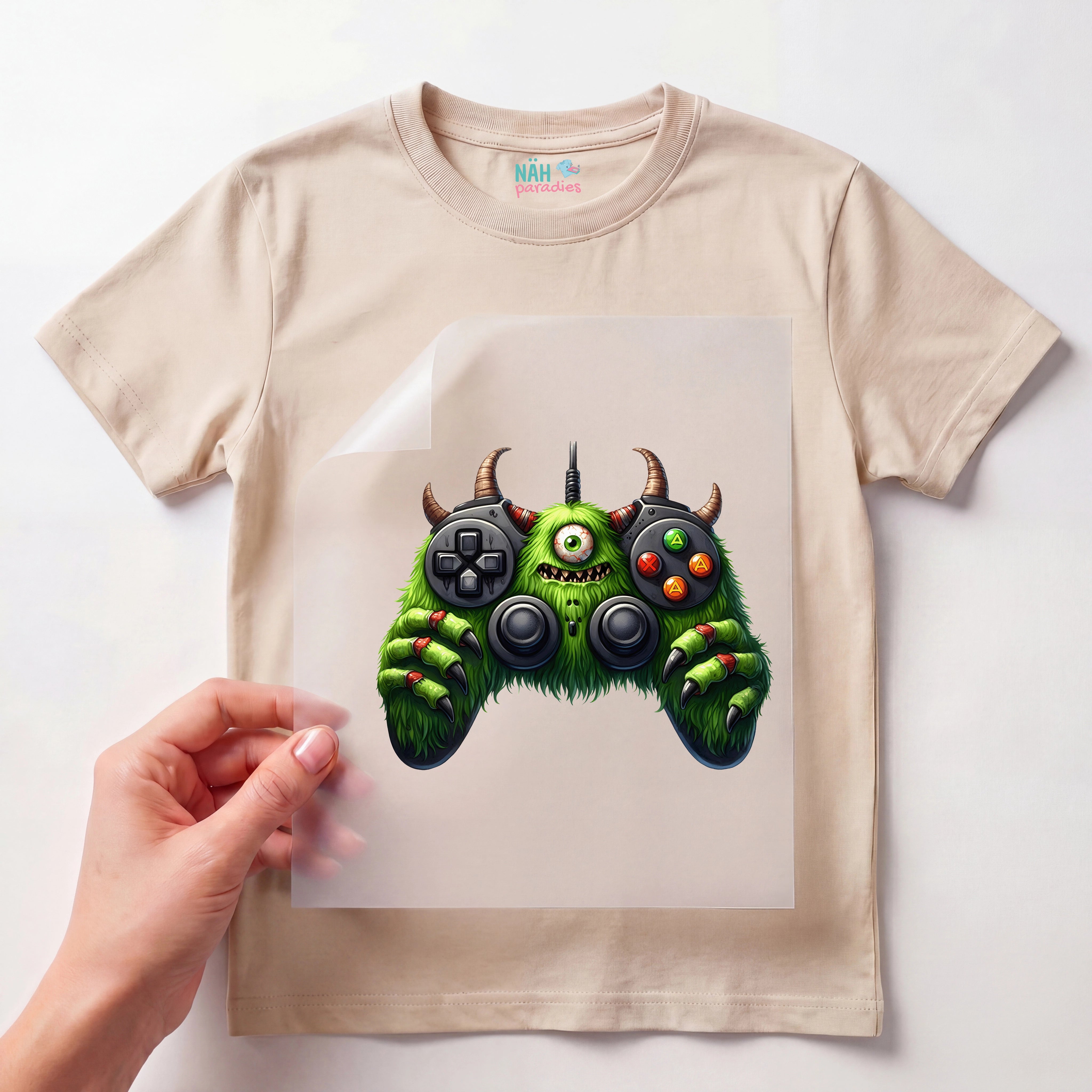 Bügelbild Monster-Controller