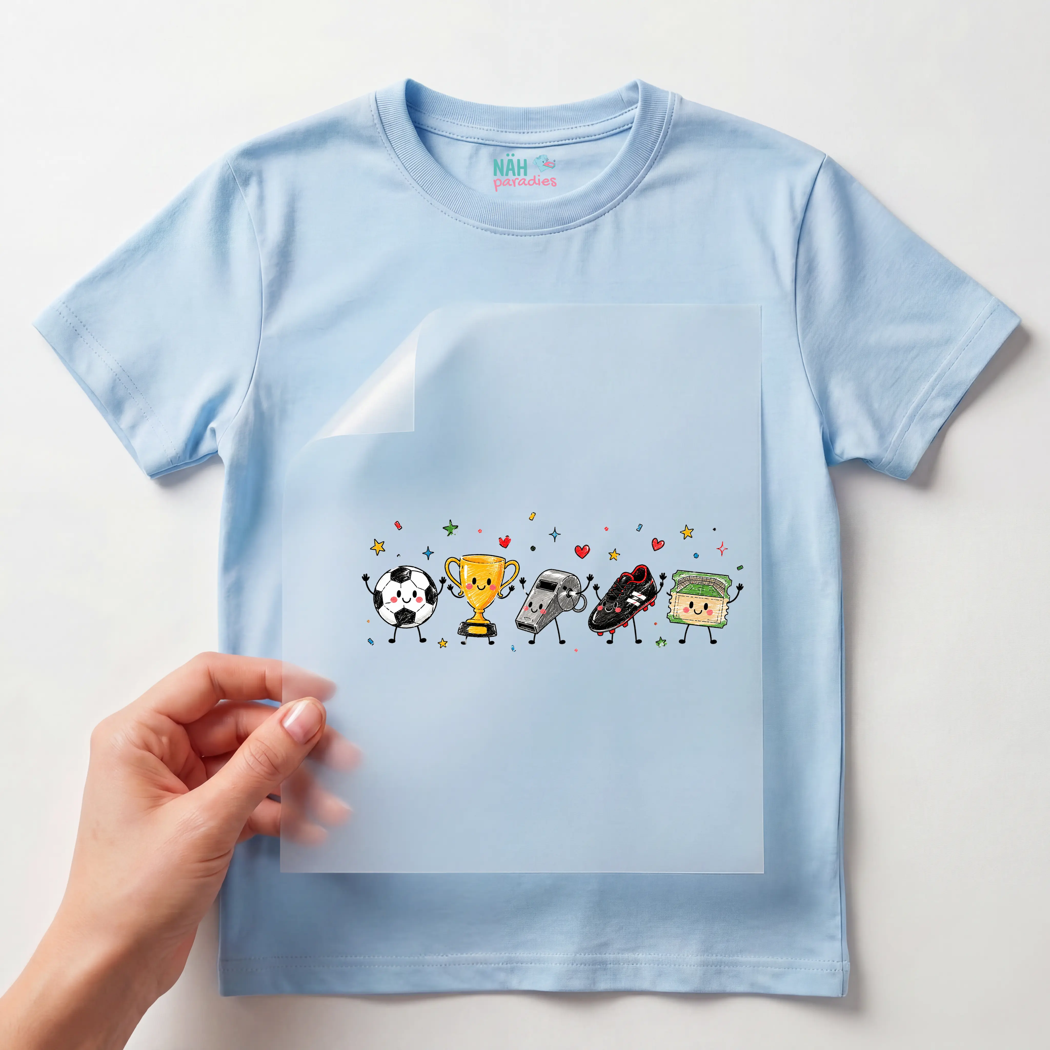 Bügelbild Fußball Icons