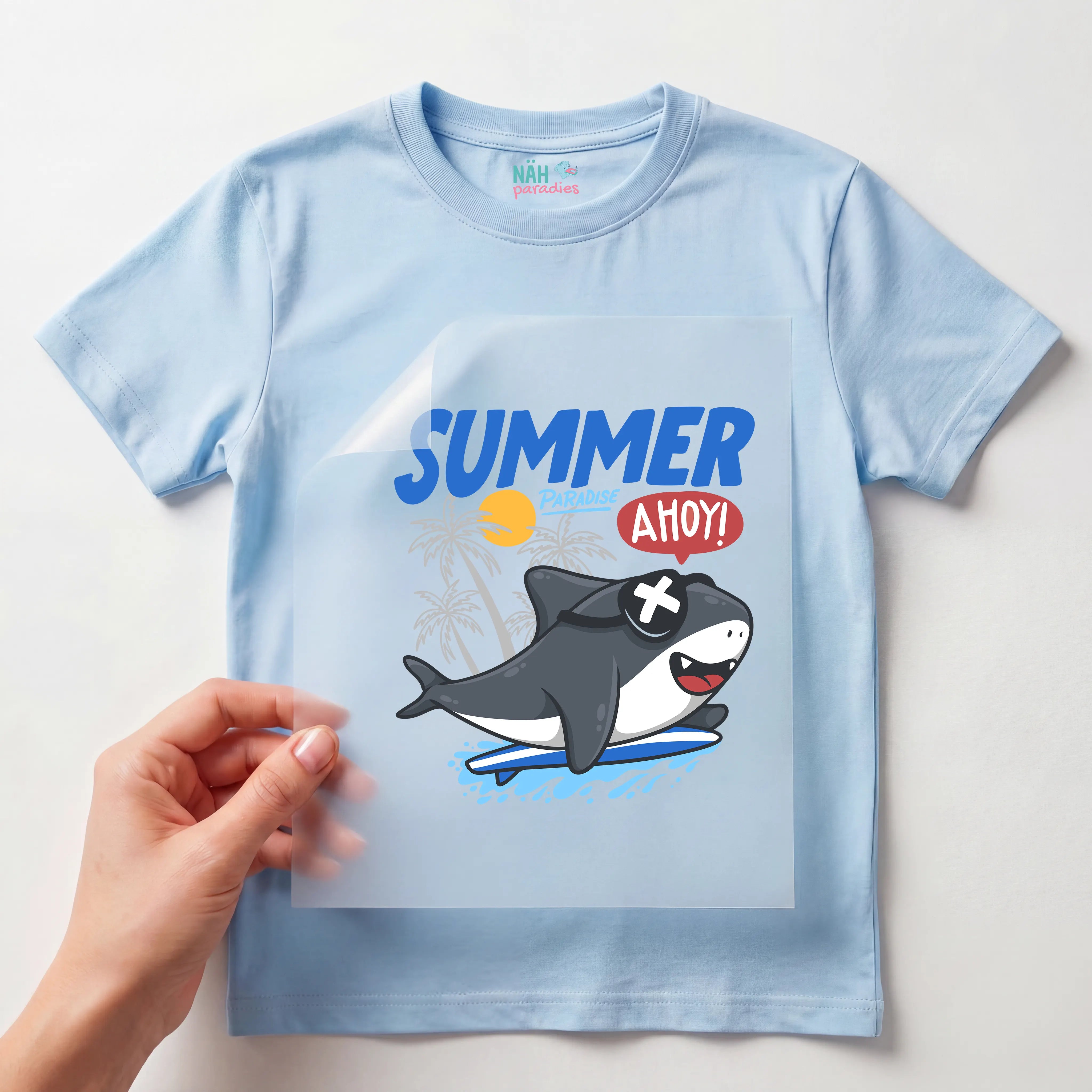 Bügelbild Hai Summer Ahoy