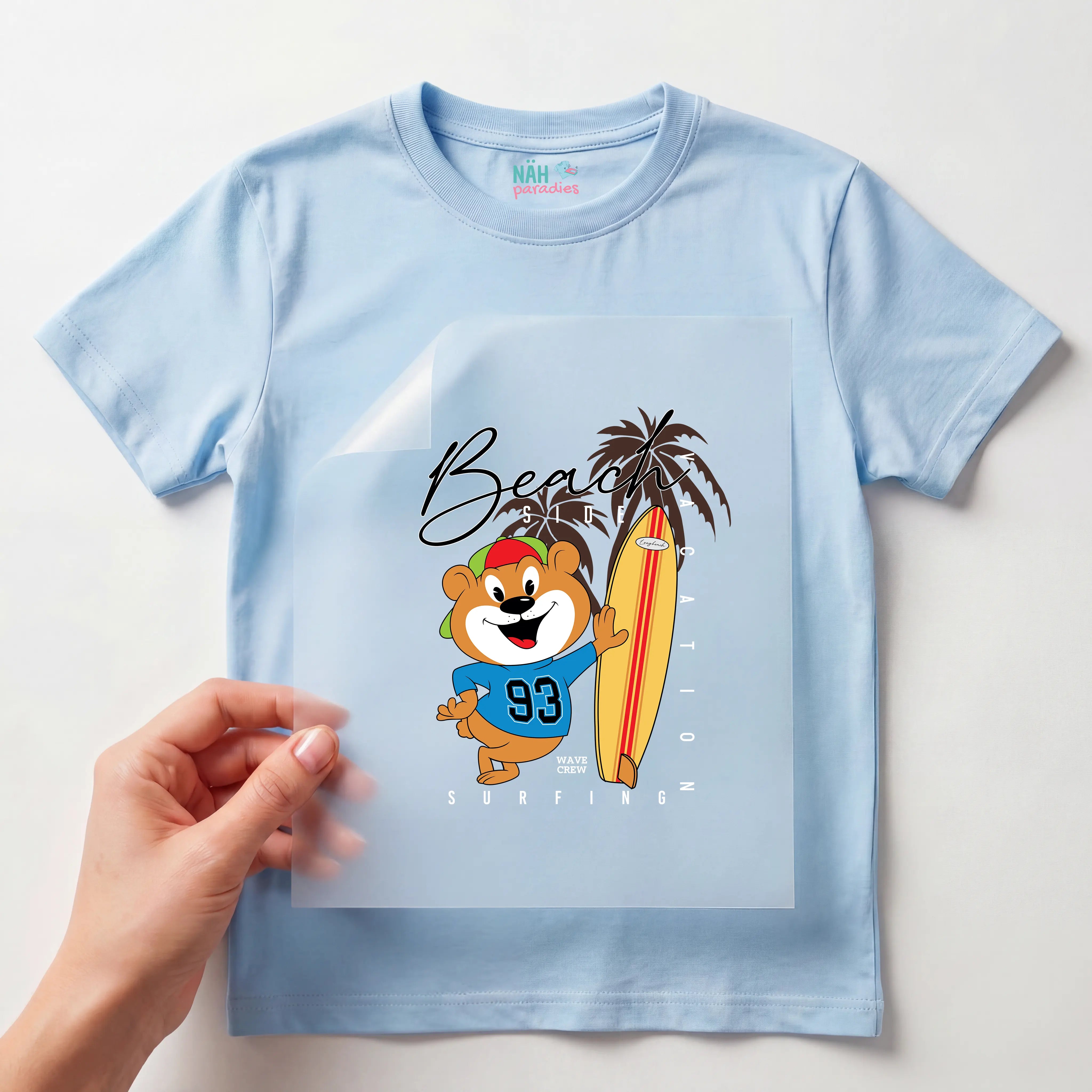 Bügelbild Bär Beach