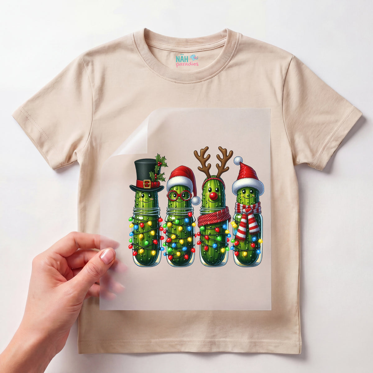 Bügelbild Witzige Weihnachtsgurken