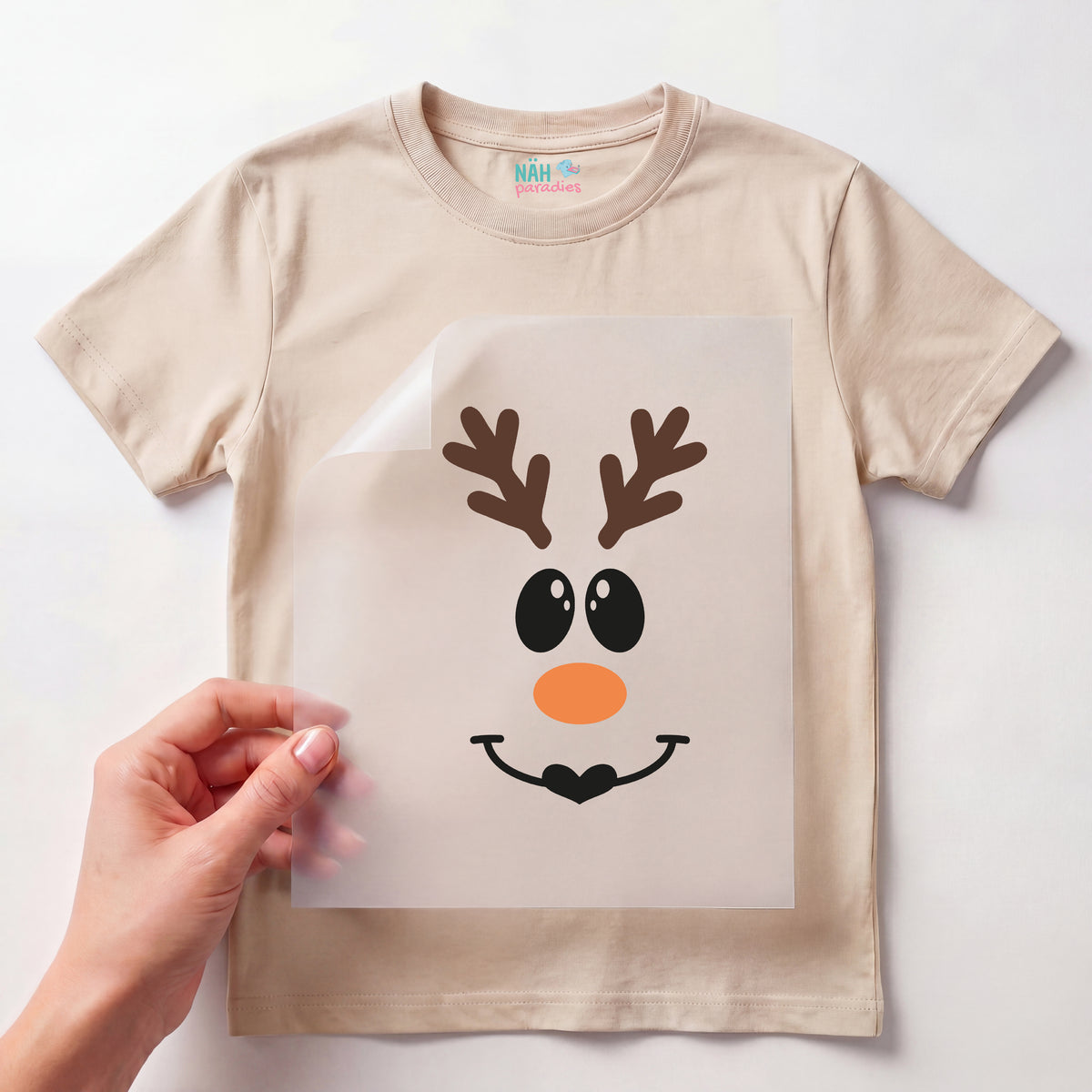 Bügelbild Rentier Cutieface