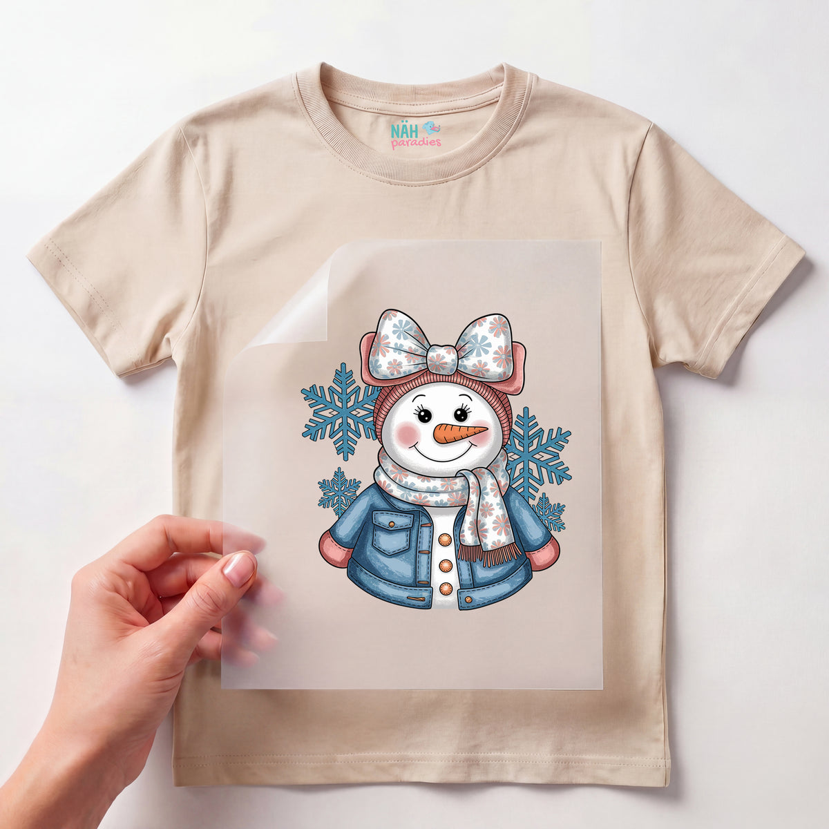 Bügelbild Schneemann Mädchen Frostcutie