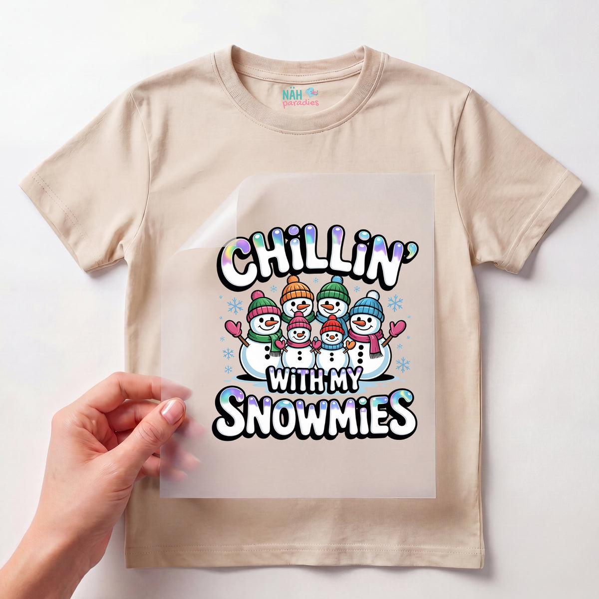 Bügelbild Schneemann Snowmies Winterfreude