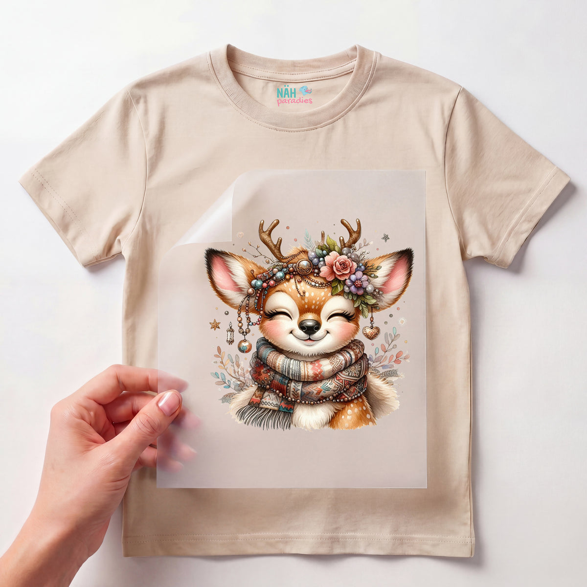 Bügelbild Boho Rehkitz Frostelinchen