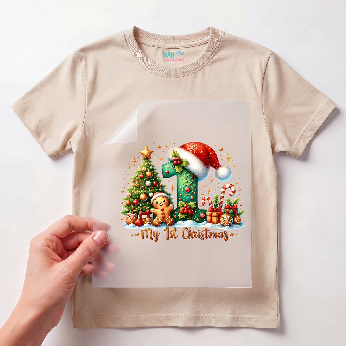 Bügelbild Mein 1. Weihnachten – Lebkuchenbaby