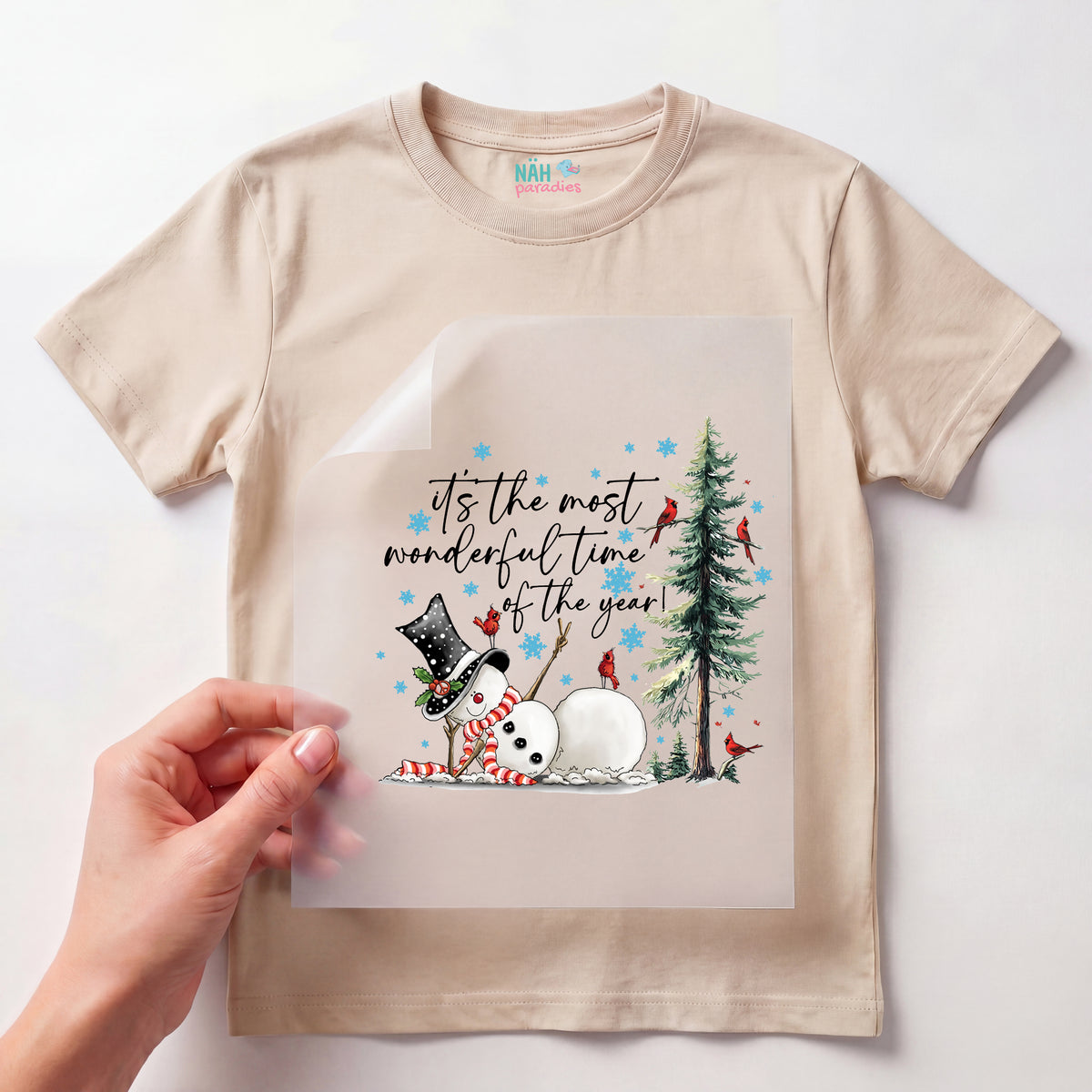 Bügelbild Relax Schneemann Winterliebe