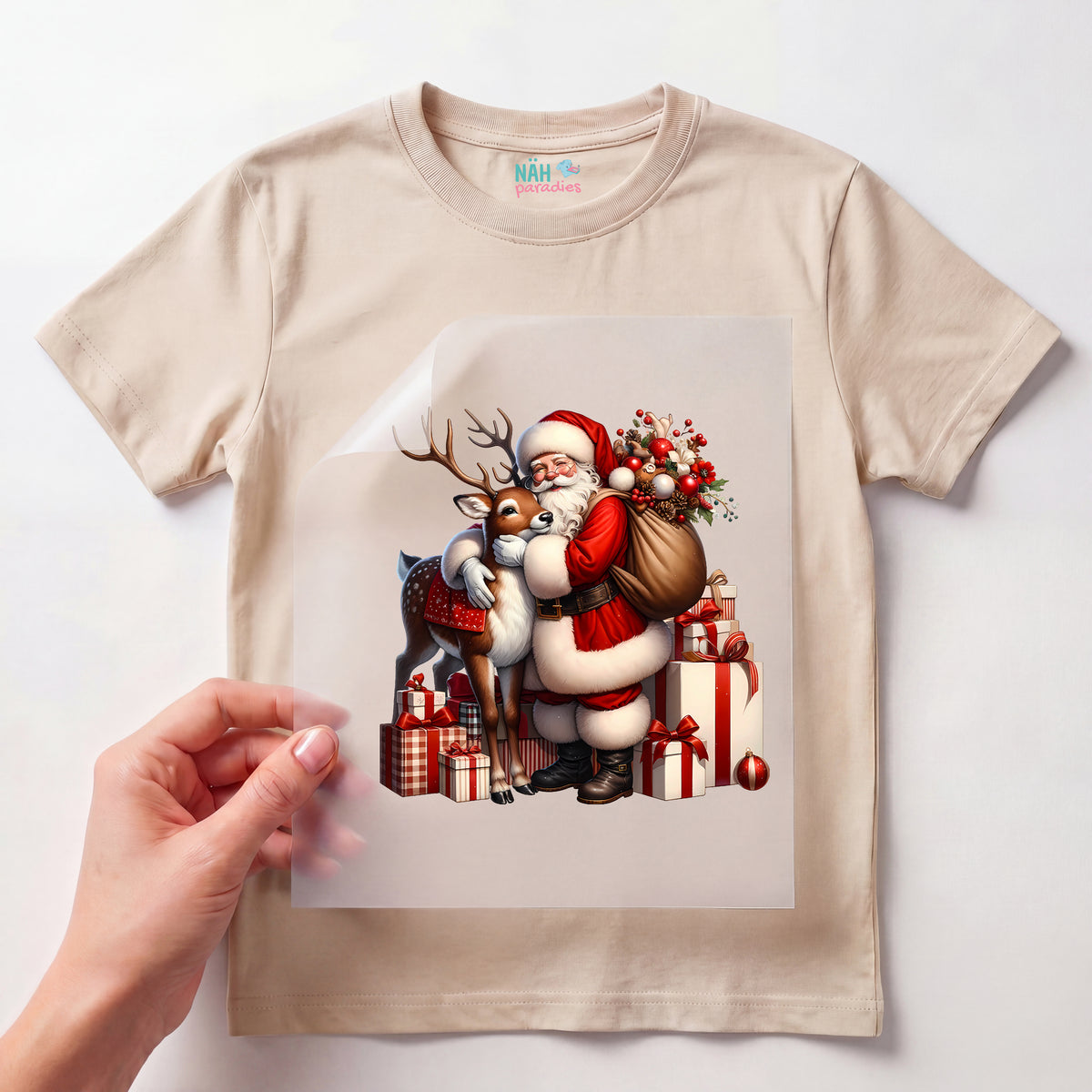 Bügelbild Kuschliger Weihnachtsmann