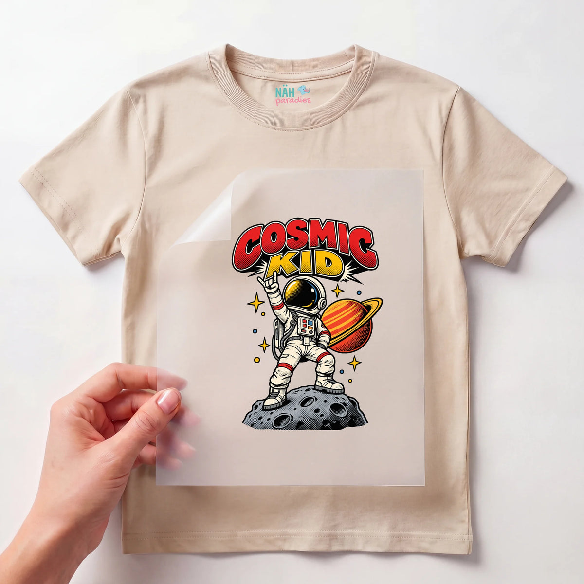 Bügelbild Astronaut Cosmic Kid Comic