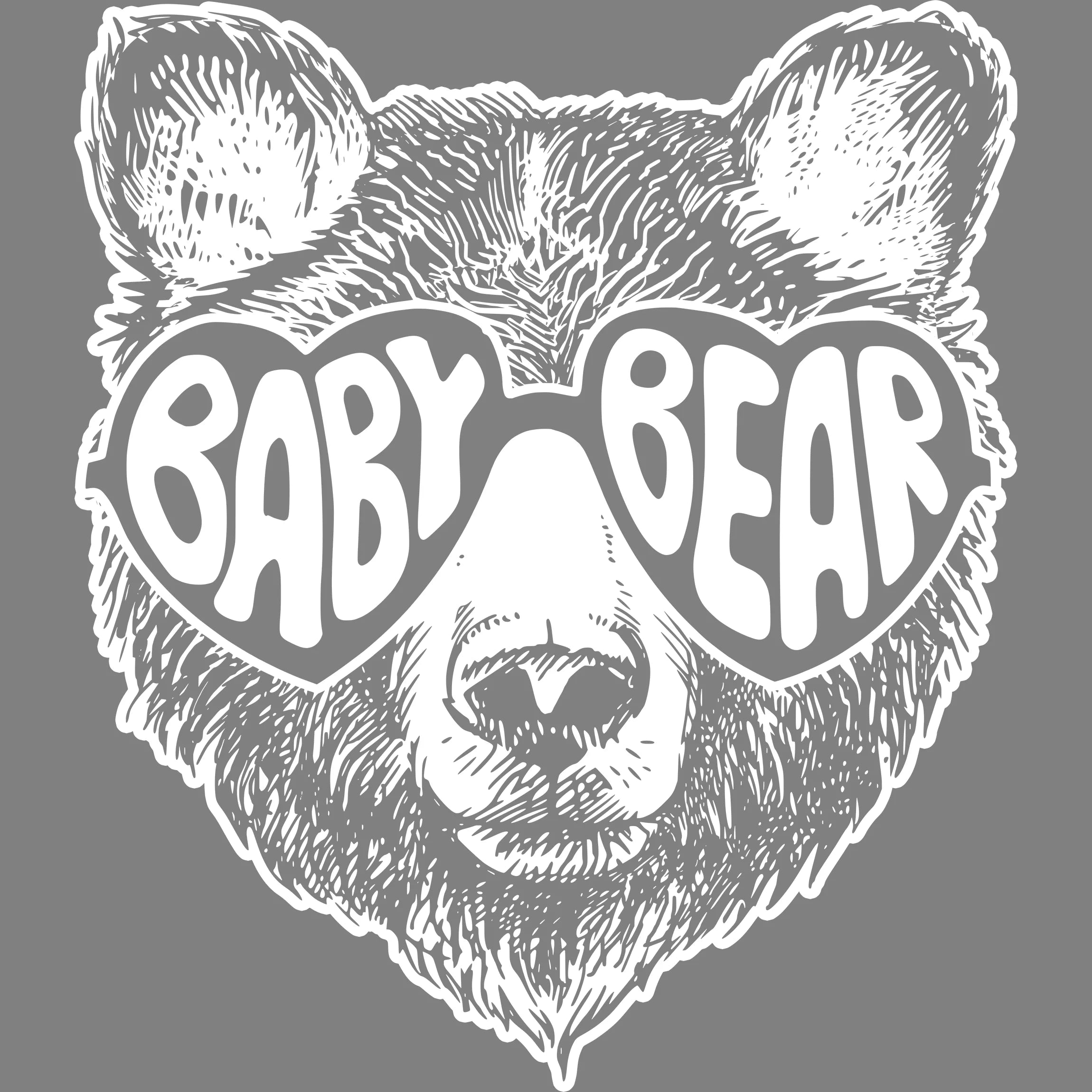 Bügelbild Baby Bear Weiß
