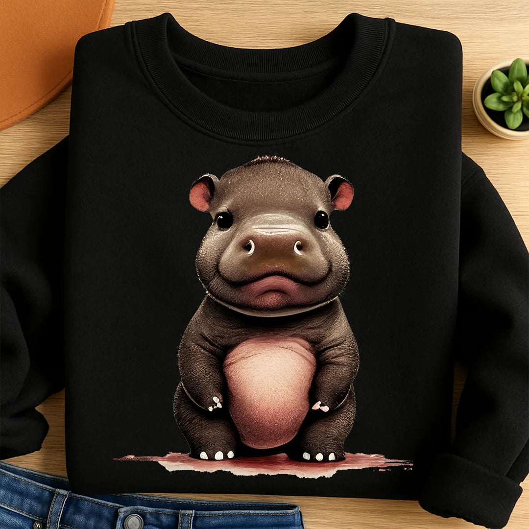 Bügelbild Baby Hippo Nilpferd