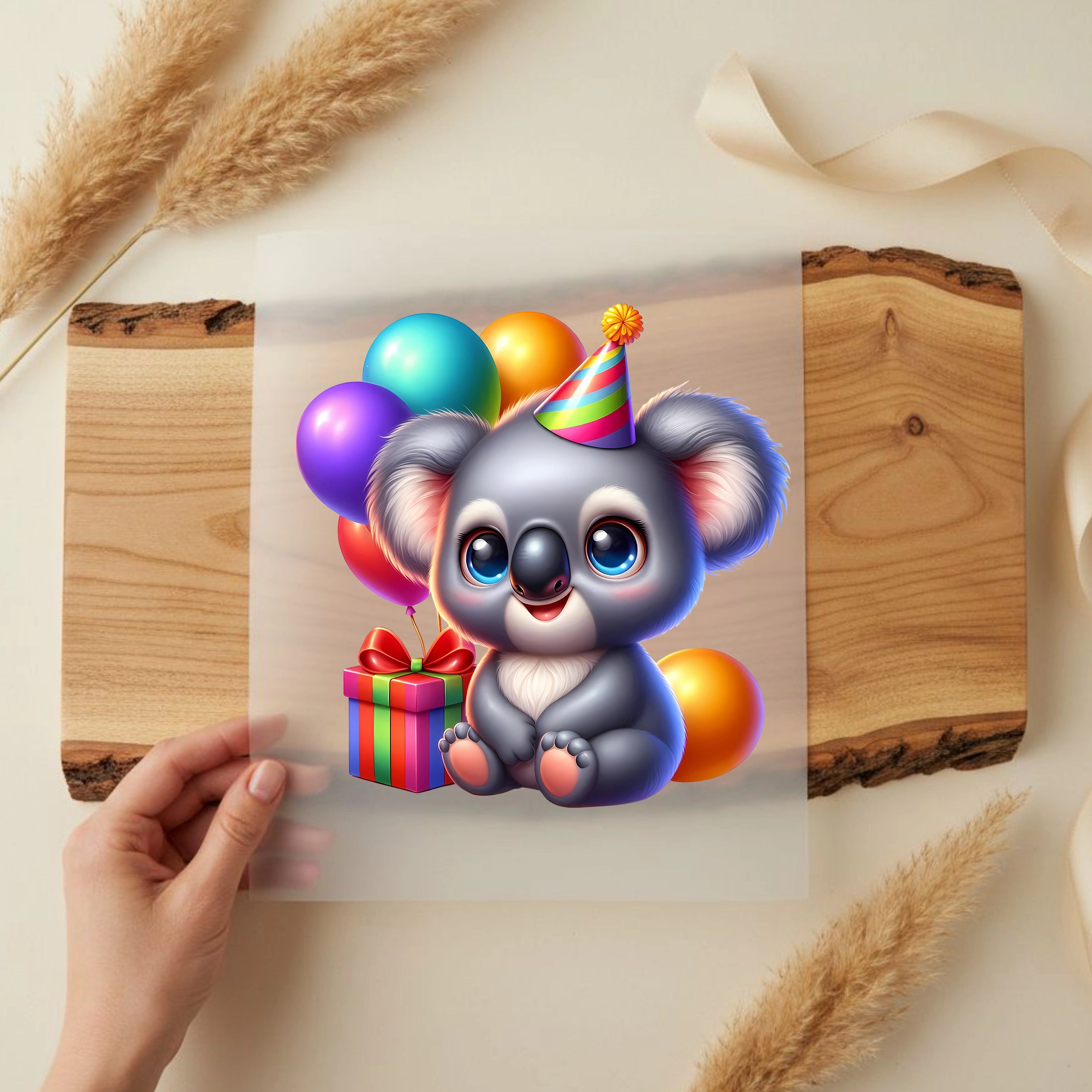 Bügelbild Baby Koala Geburtstag
