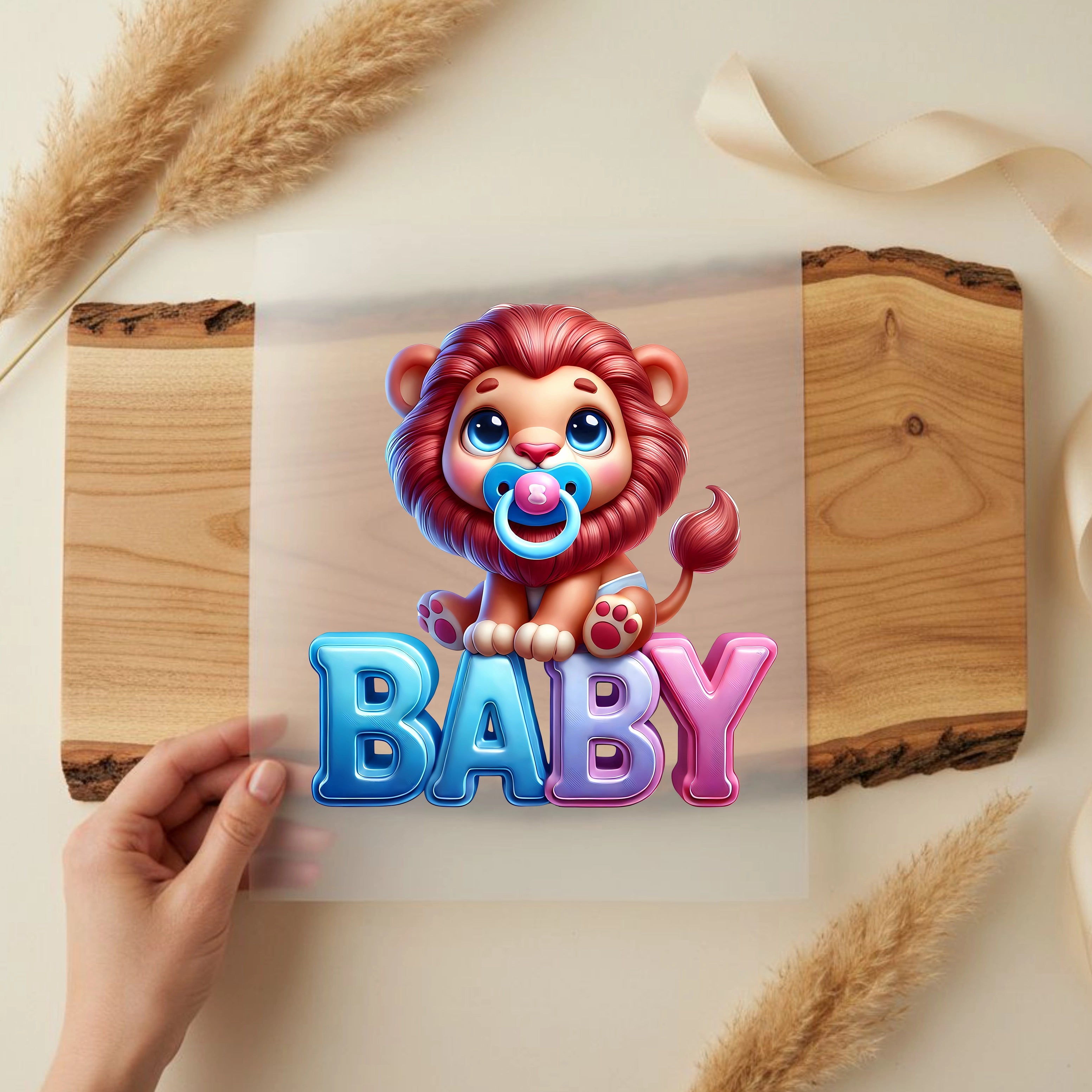 Bügelbild Baby Löwe Miniroar