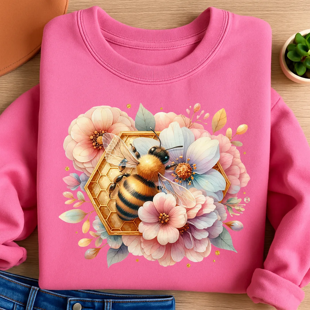 Bügelbild Biene Kleine Honigseele