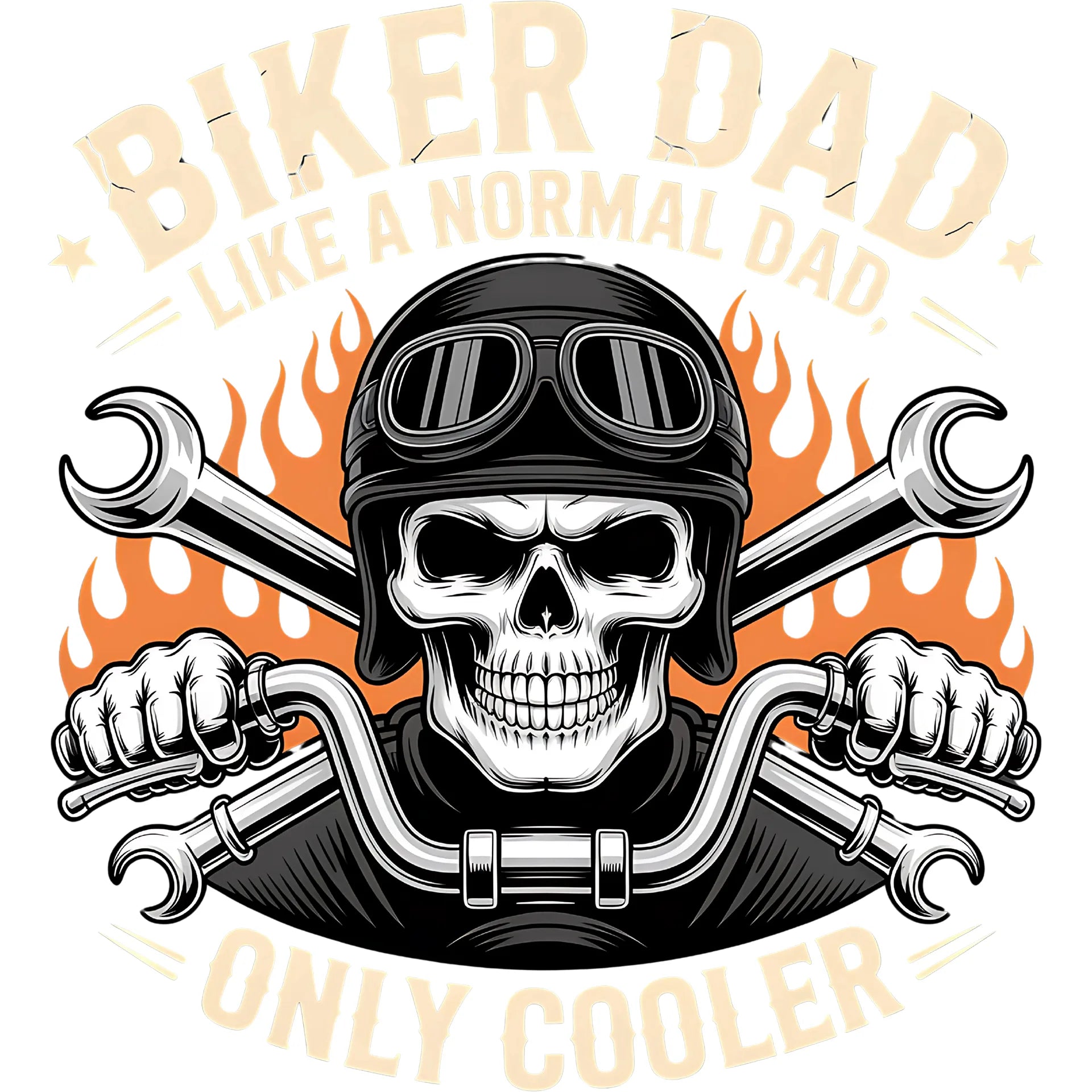Bügelbild Biker Dad - S