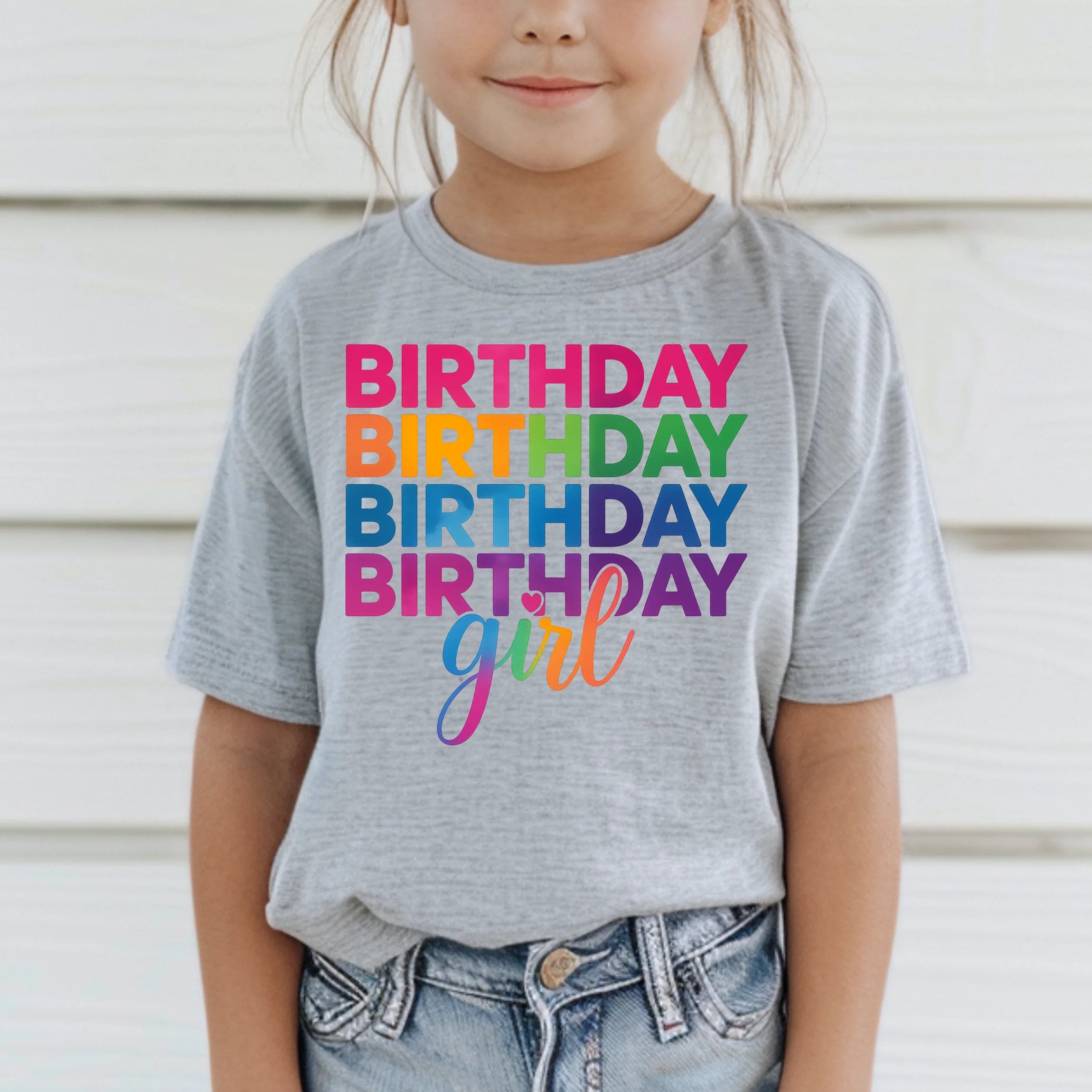 Bügelbild Birthday Girl Regenbogenparty
