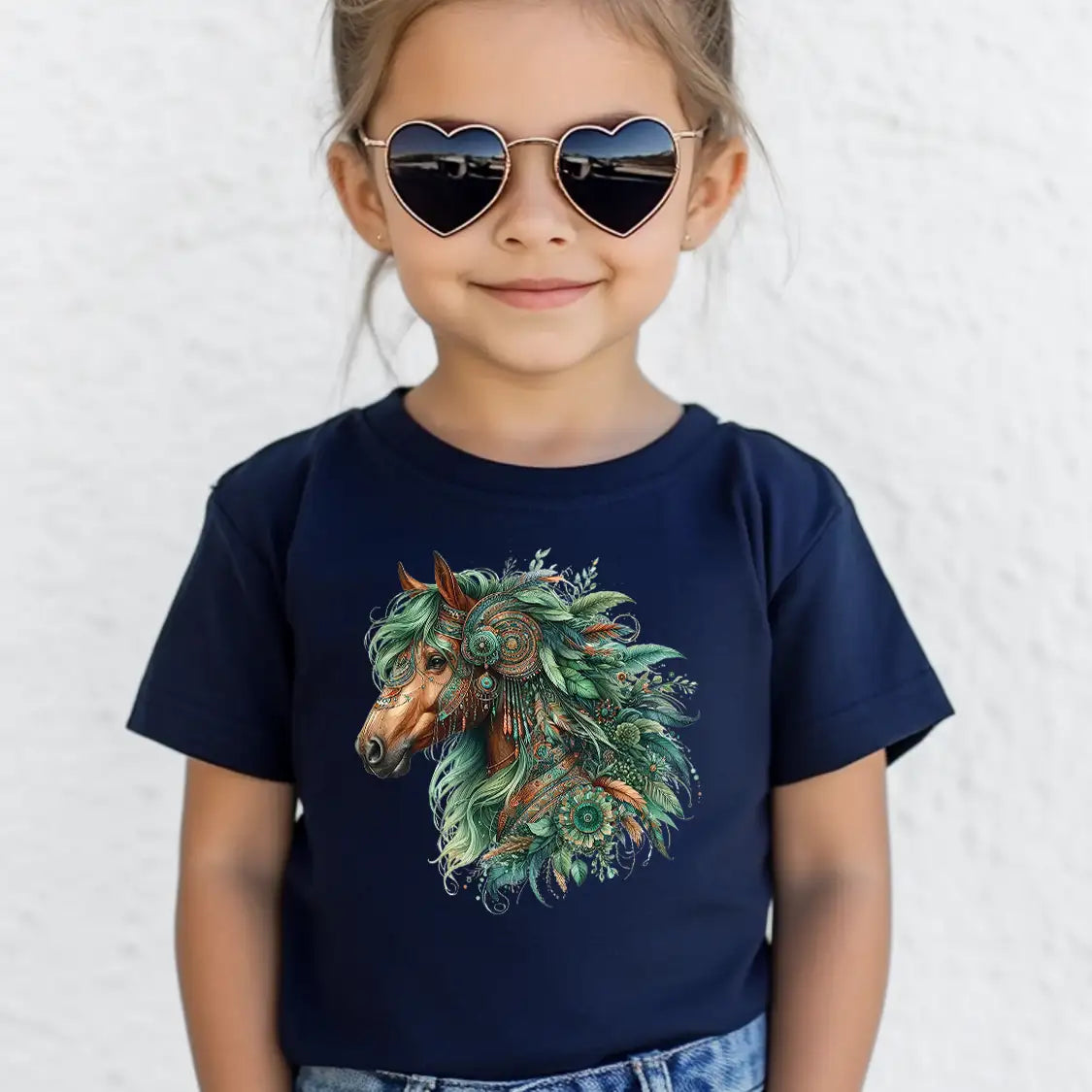 Bügelbild Boho Pferd Green Wild
