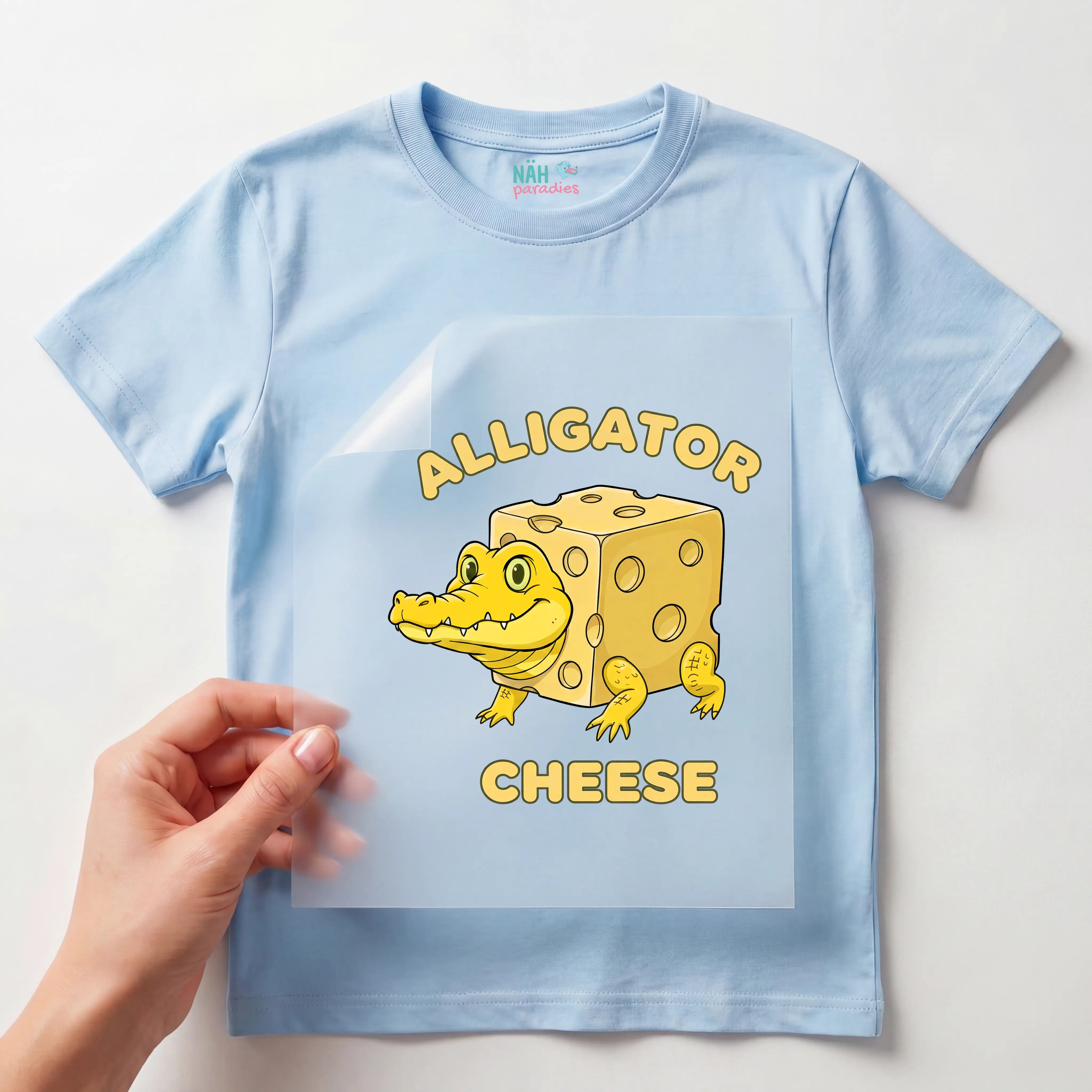 Bügelbild Italian Brainrot Alligator Cheese