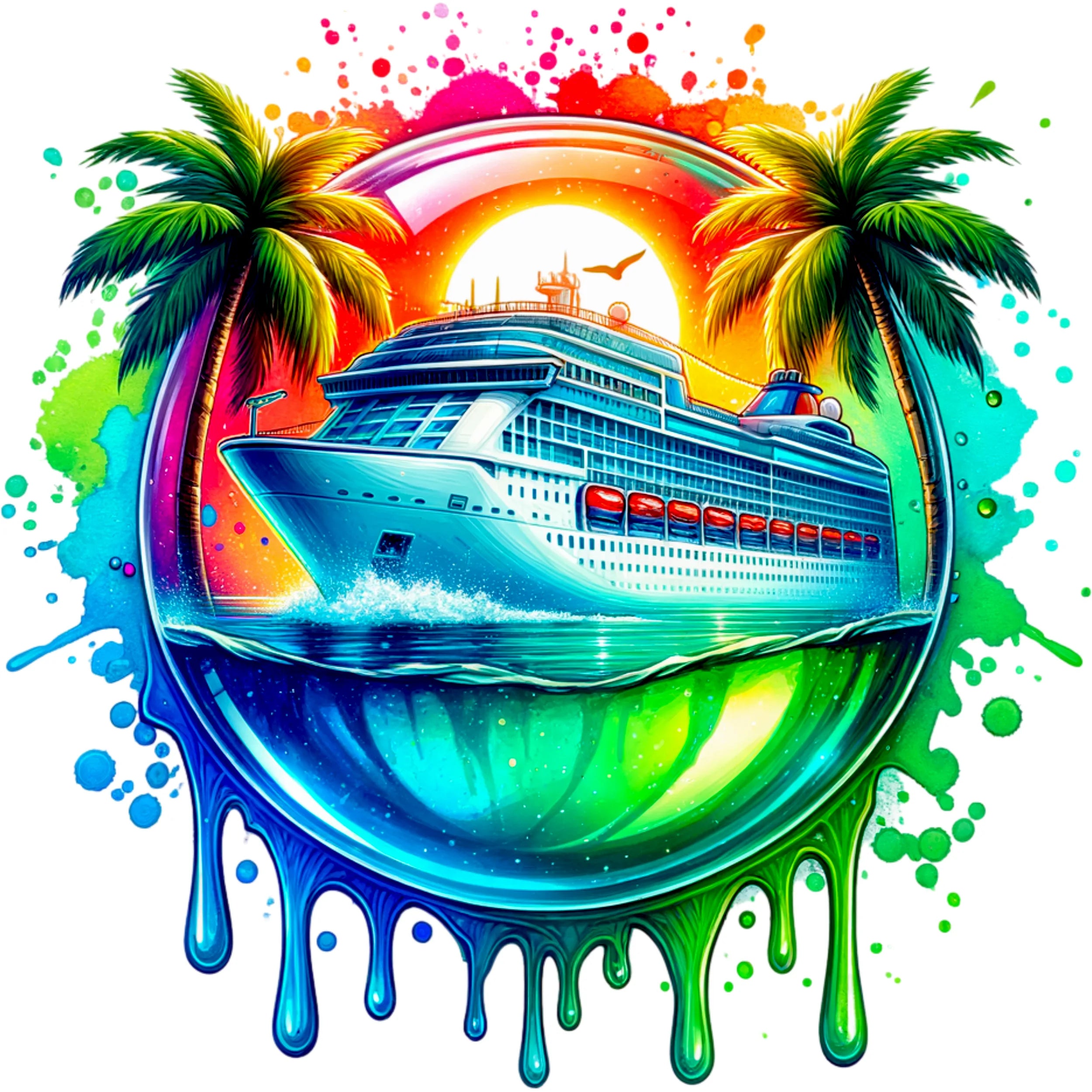 Bügelbild Bunte Kreuzfahrt