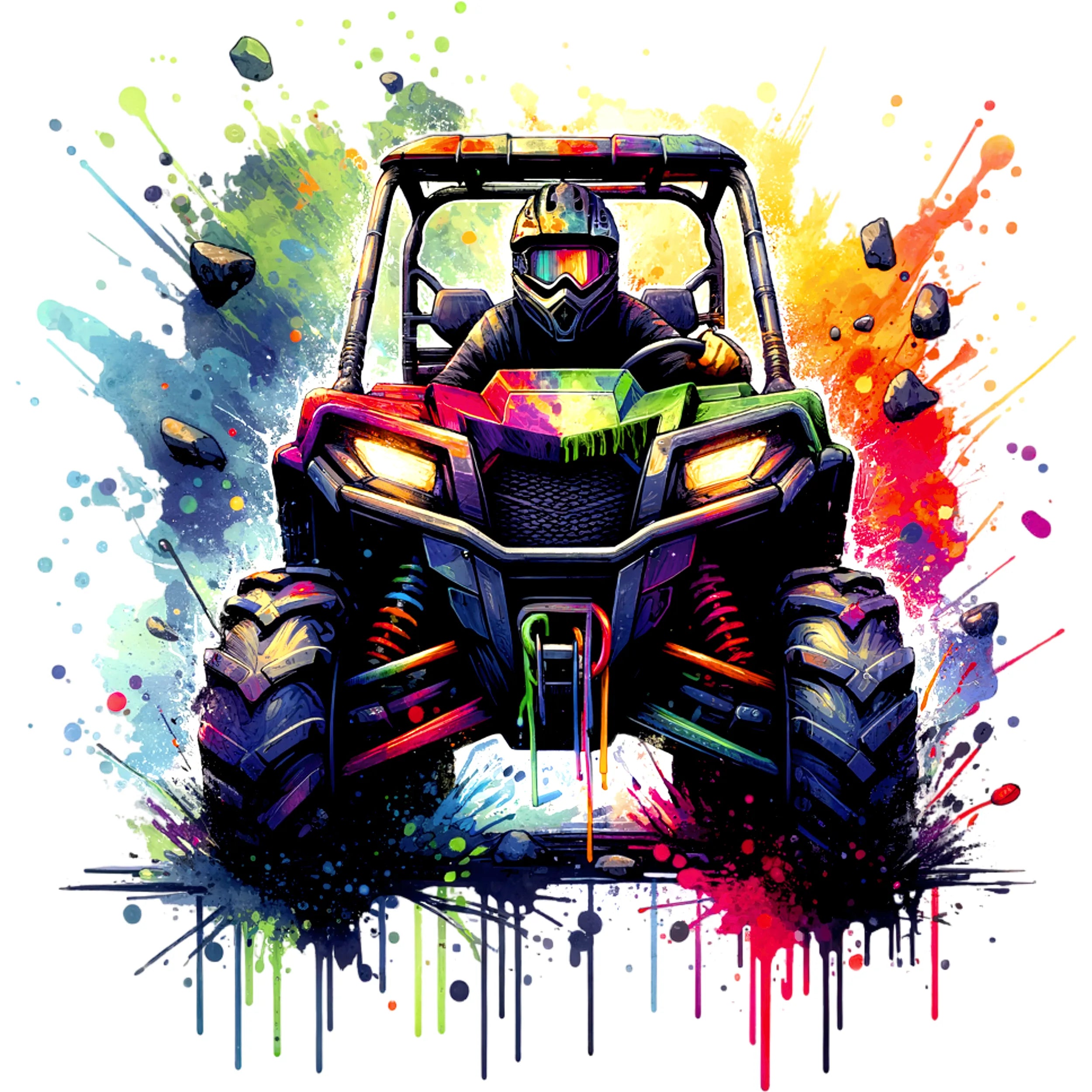 Bügelbild Bunter Buggy