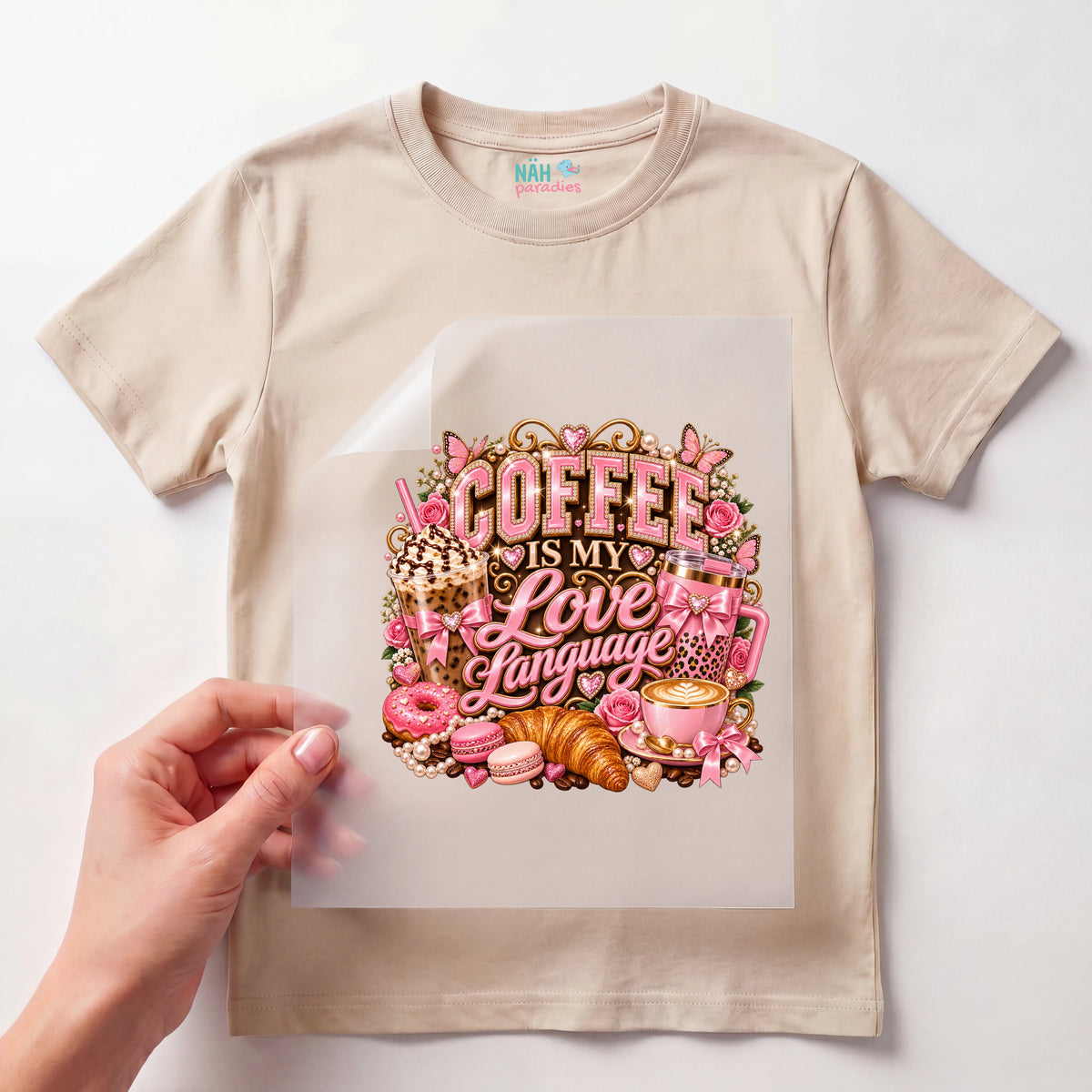 Bügelbild Coffee Is My Love Language