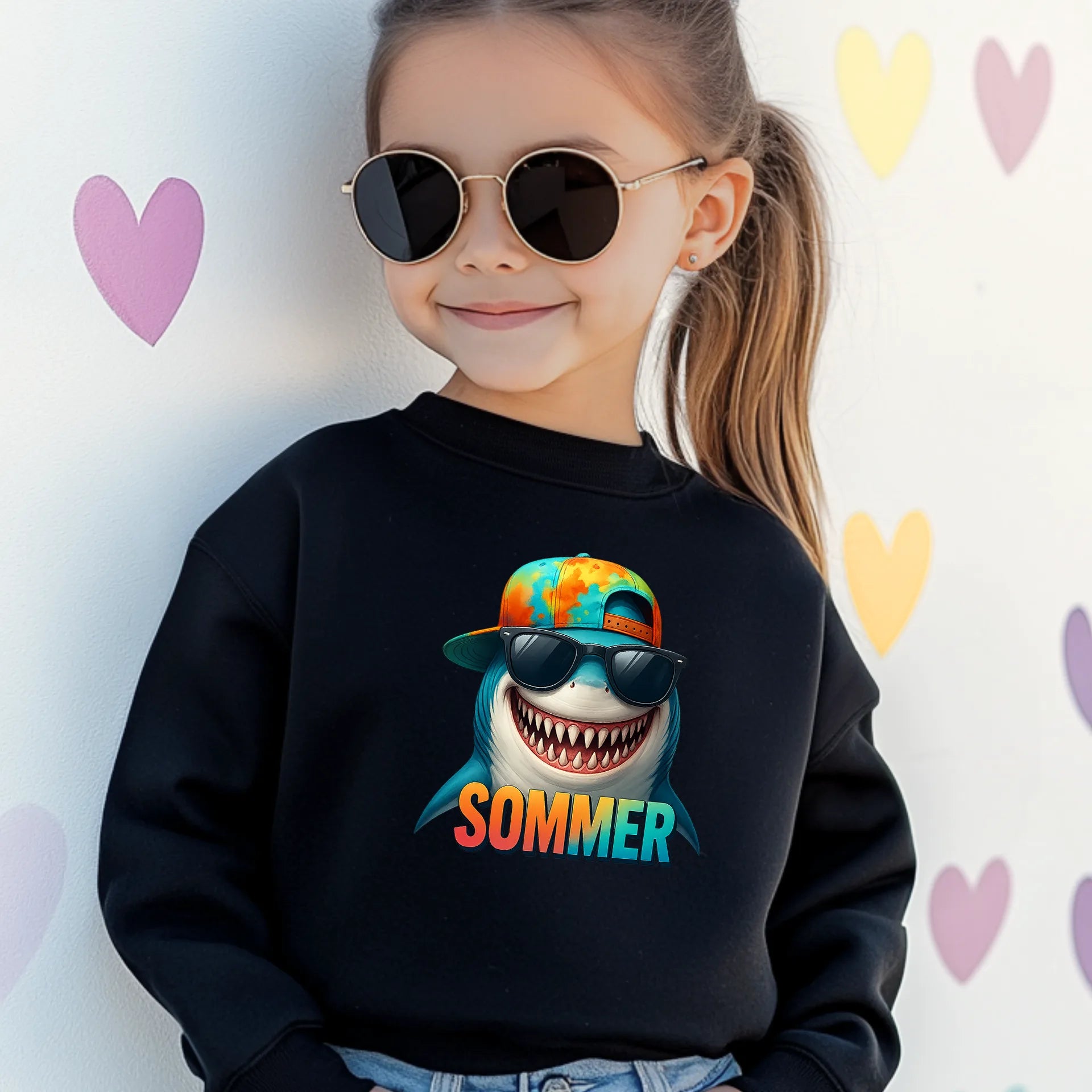 Bügelbild Cooler Sommer Hai - S