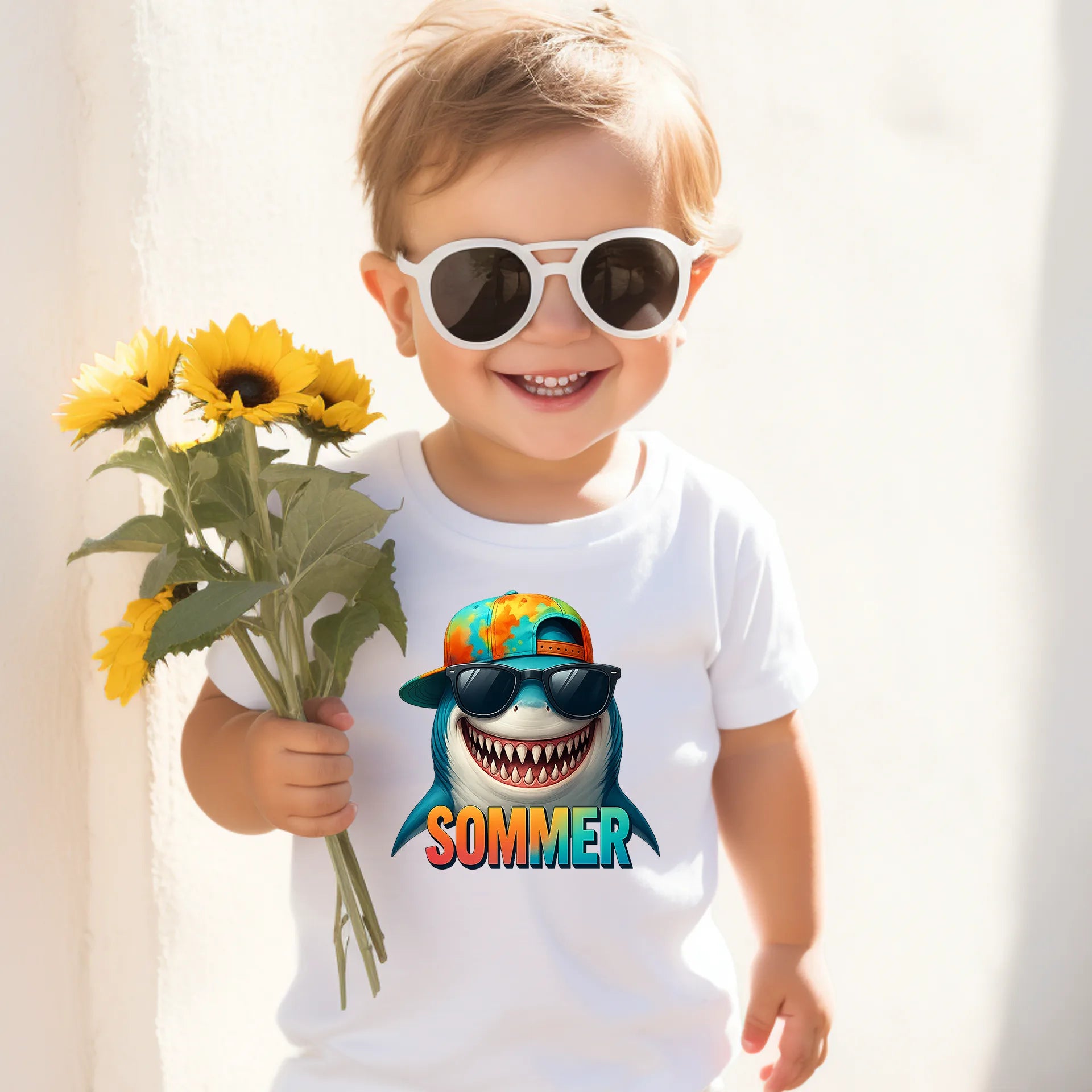 Bügelbild Cooler Sommer Hai