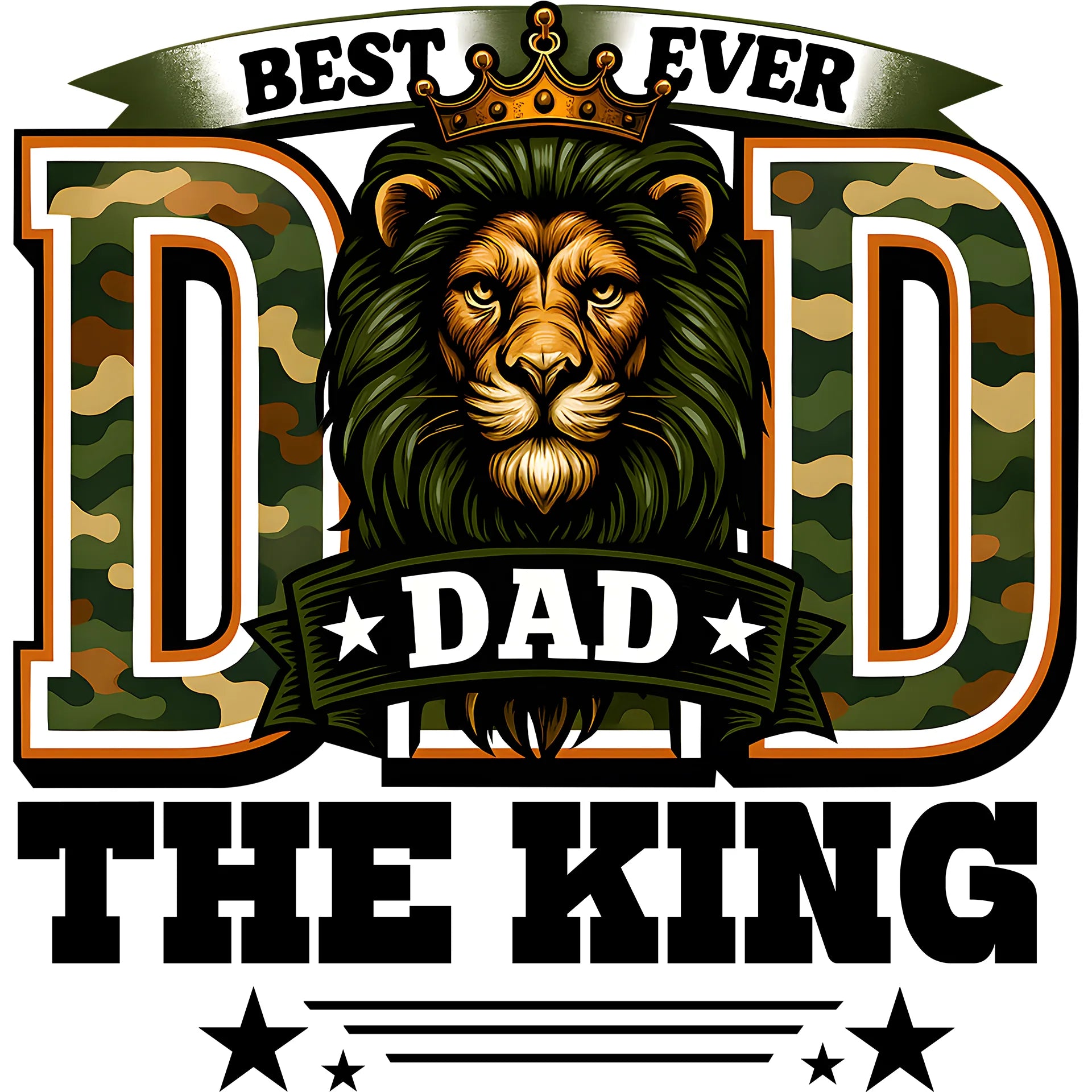 Bügelbild Dad the King - S