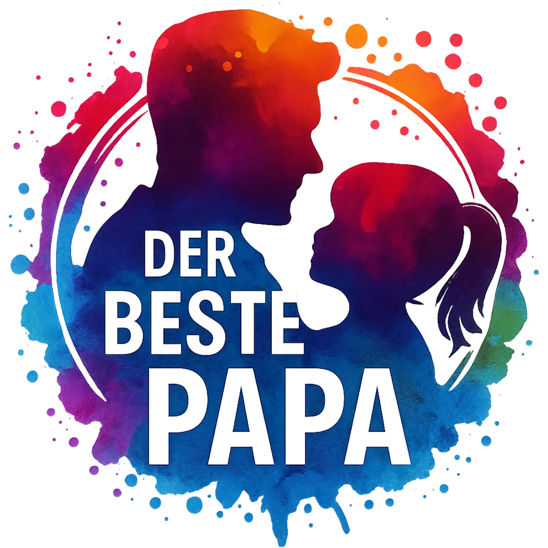 Bügelbild Der beste Papa Mädchen - S