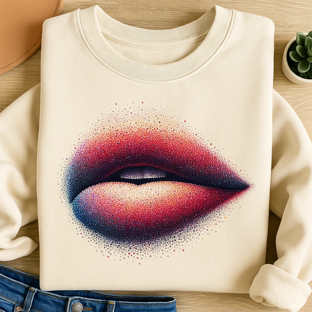 Bügelbild Dot Lips