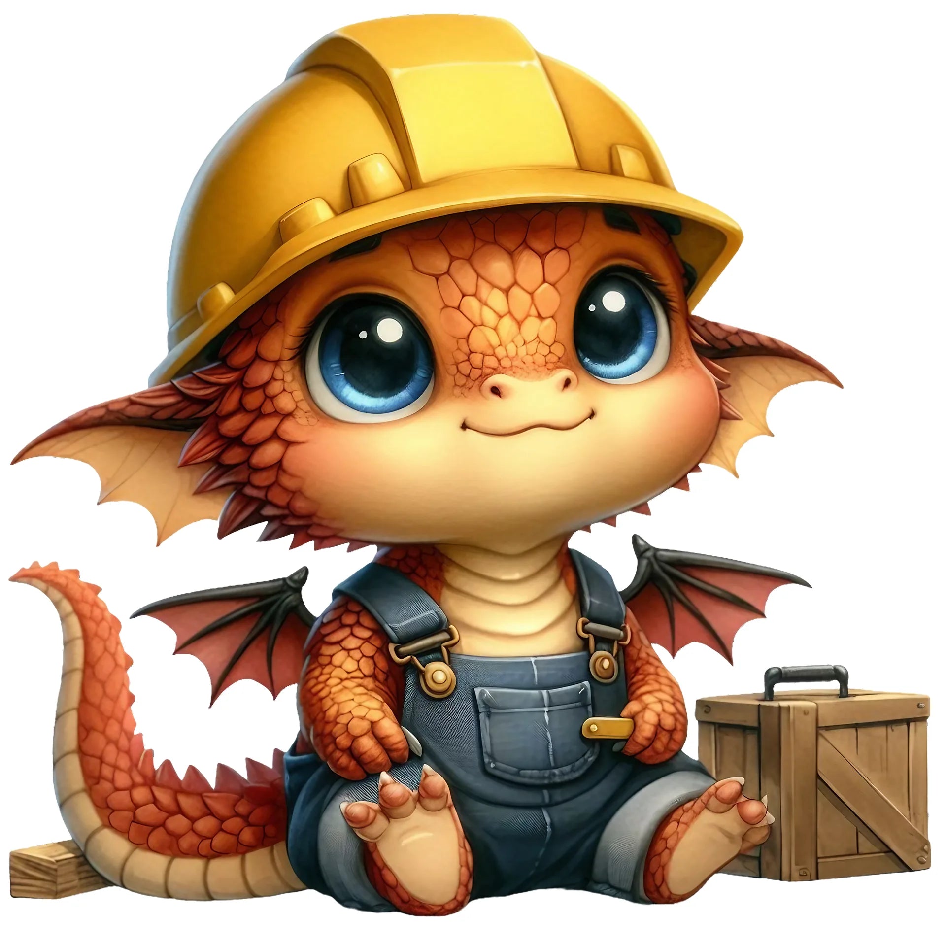 Bügelbild Drache Bauleiter Babyflamme