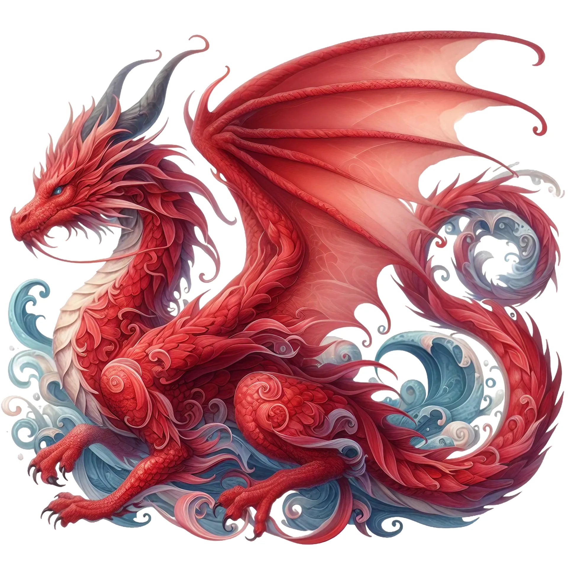 Bügelbild Drache Rotsturm - S