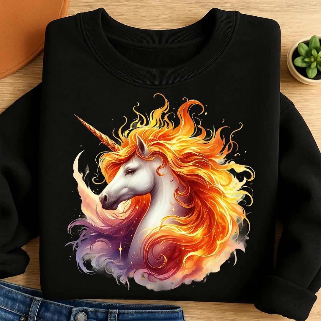 Bügelbild Einhorn Flammenmähne